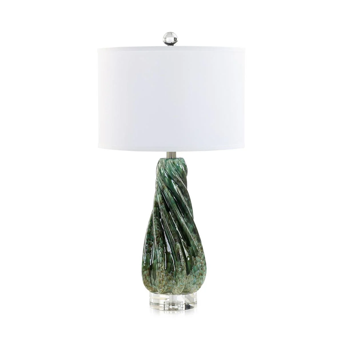 John Richard Emerald Spiral Table Lamp - Image 2