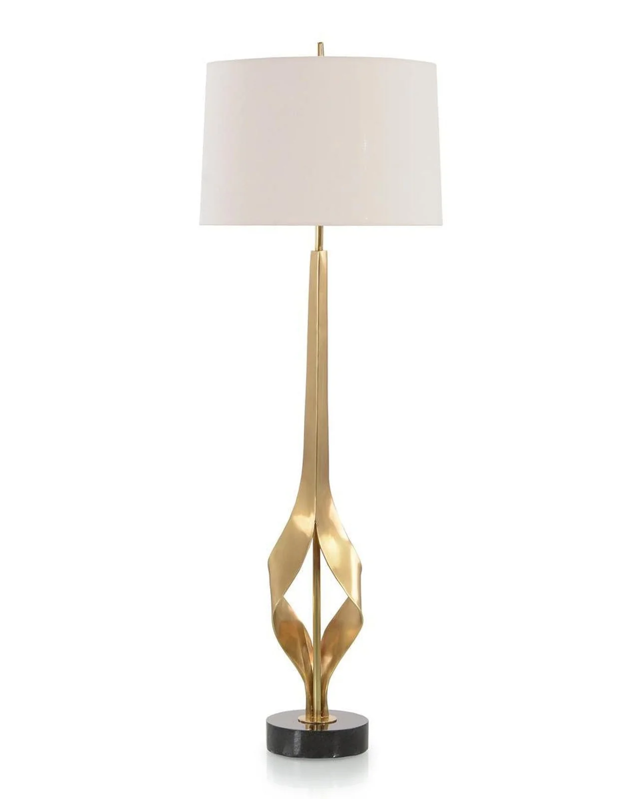 John Richard Graceful Brass Buffet Lamp - Image 2