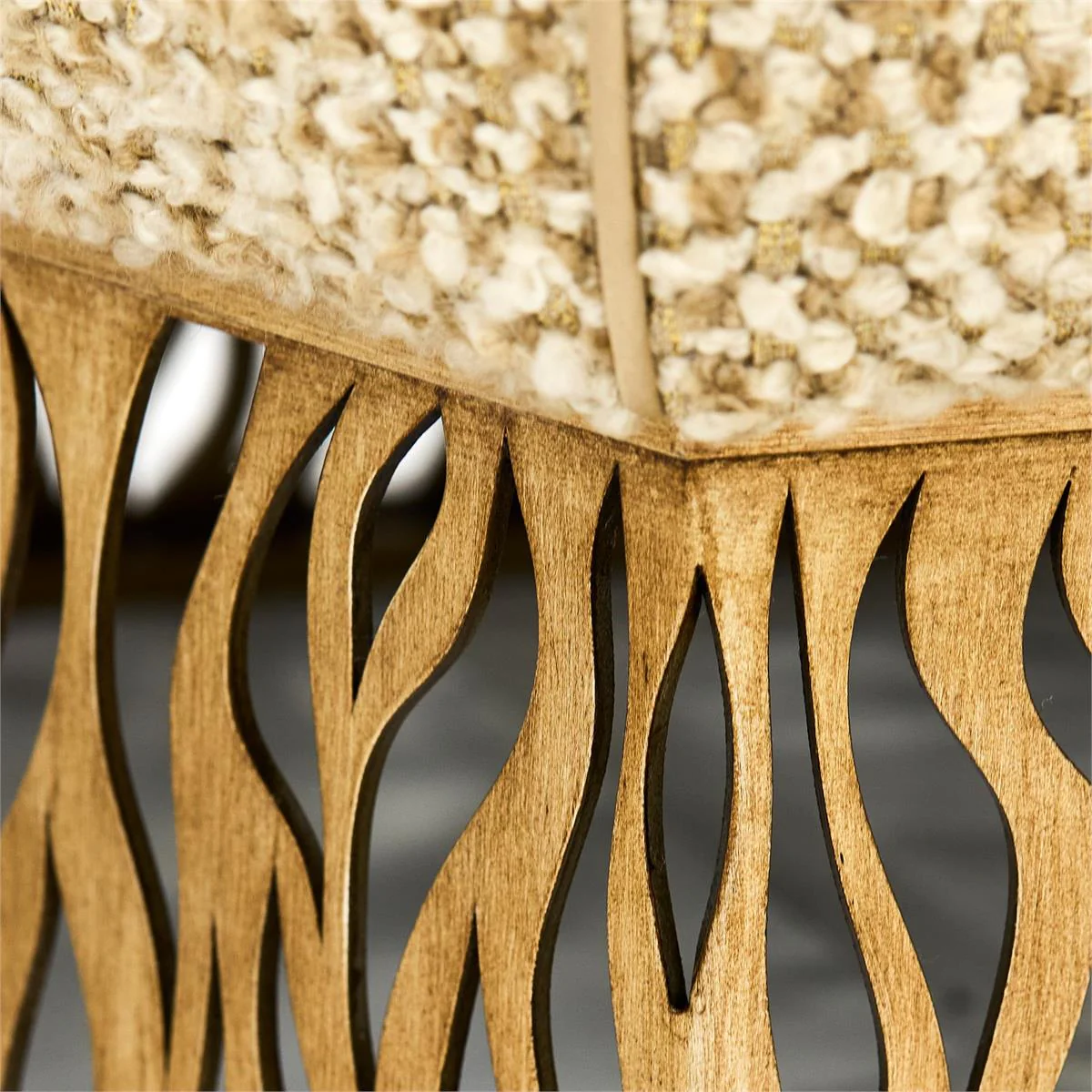John Richard Honeycomb Ottoman, Gold - Image 3