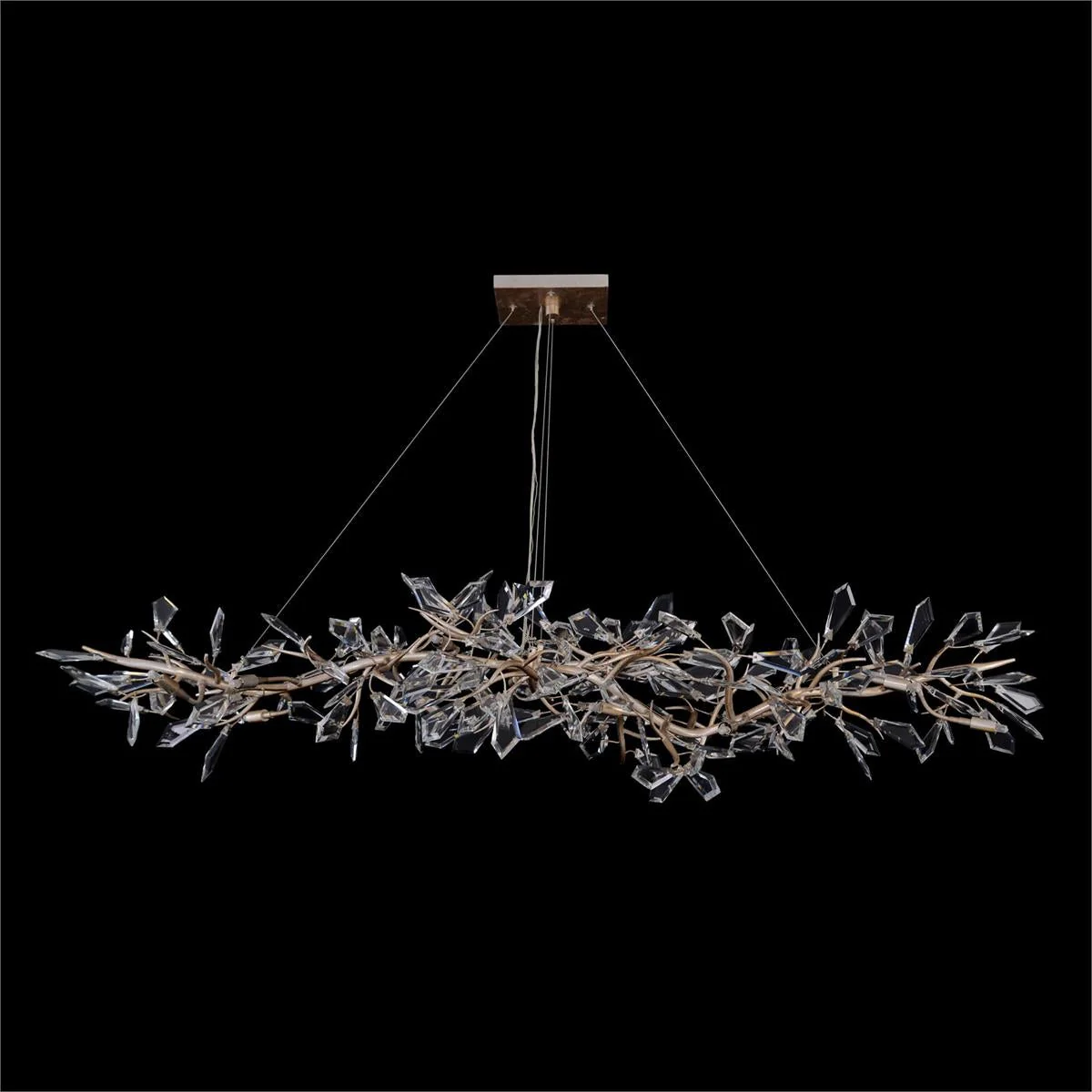 John Richard Kotta Fourteen-Light Cut-Crystal Oblong Chandelier - Image 2