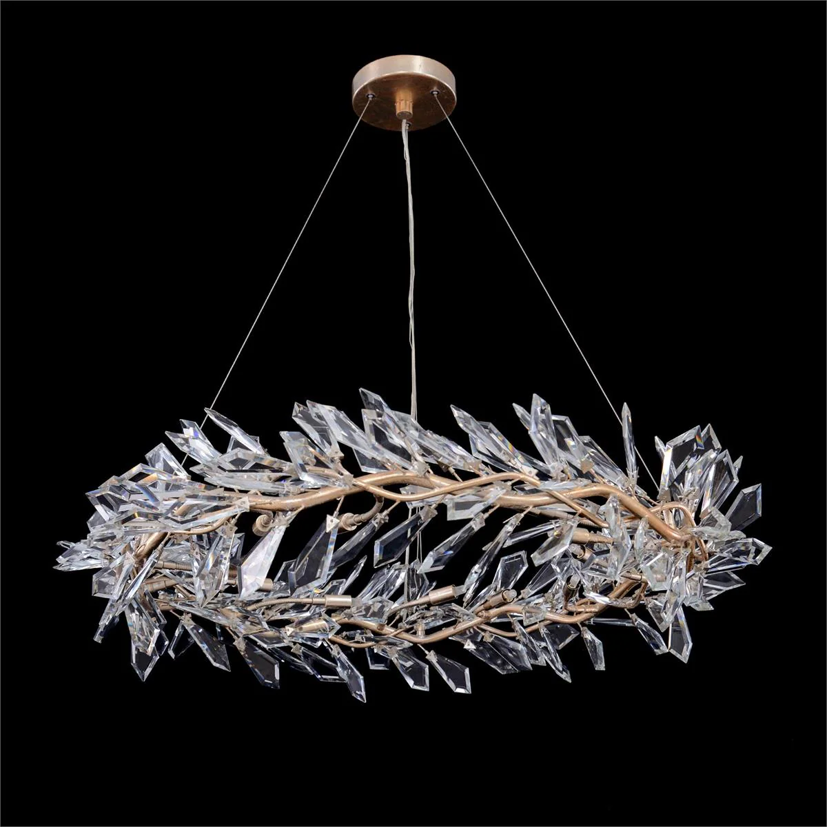 John Richard Kotta Twelve-Light Cut-Crystal Pendant Chandelier - Image 2