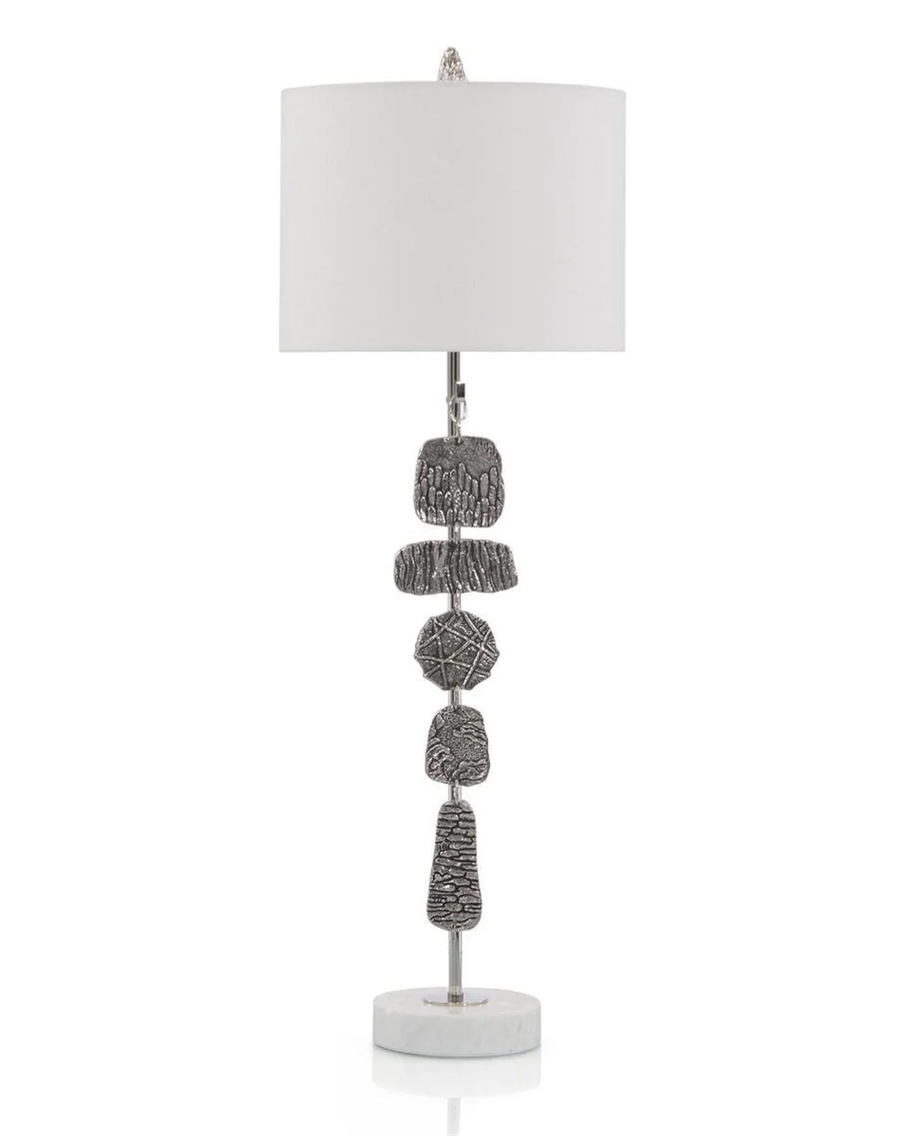 John Richard Nickel Medallion Table Lamp - Image 2