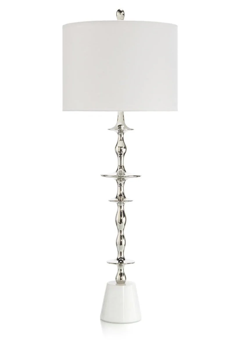 John Richard Polished Nickel Buffet Lamp - Image 2