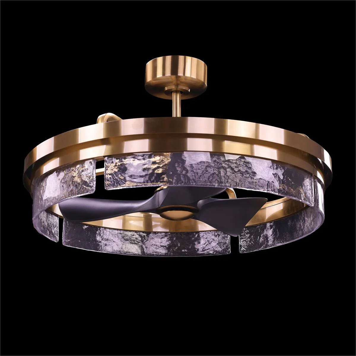 John Richard Sinclair Chandelier with Fan, Brass - Image 2