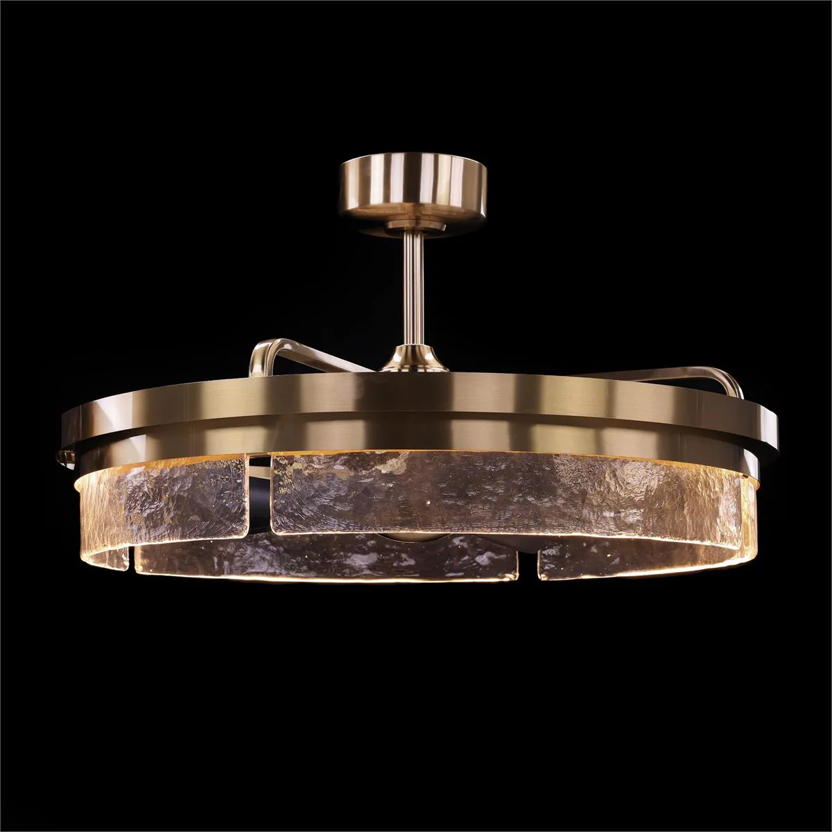John Richard Sinclair Chandelier with Fan, Brass - Image 3