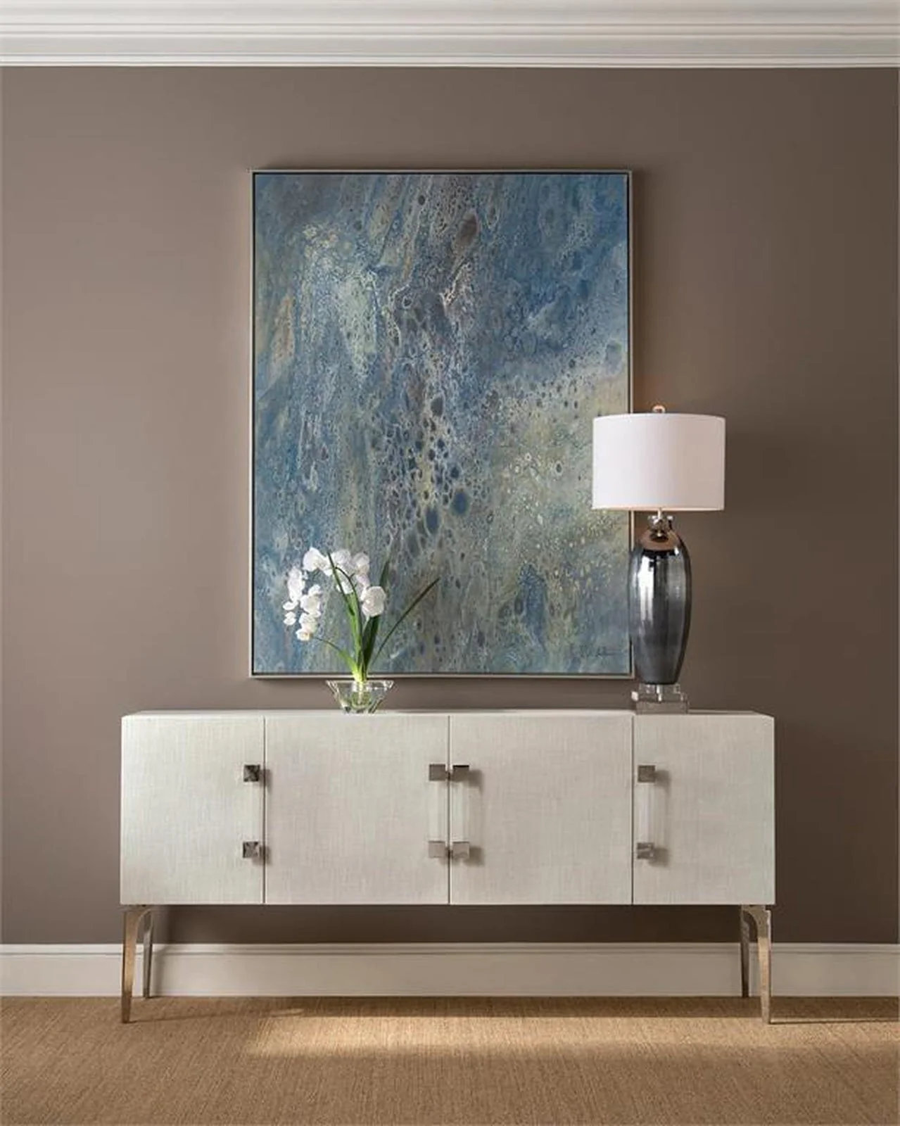 John Richard Smoky Blue Slender Table Lamp - Image 2