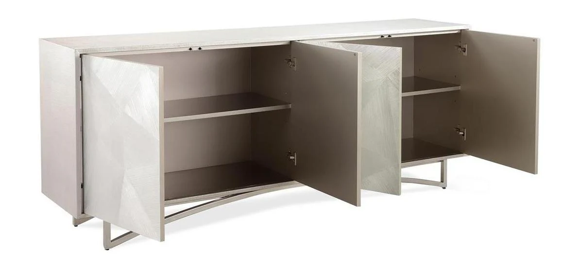 John Richard Vertex Four-Door Sideboard, Silver - Image 2