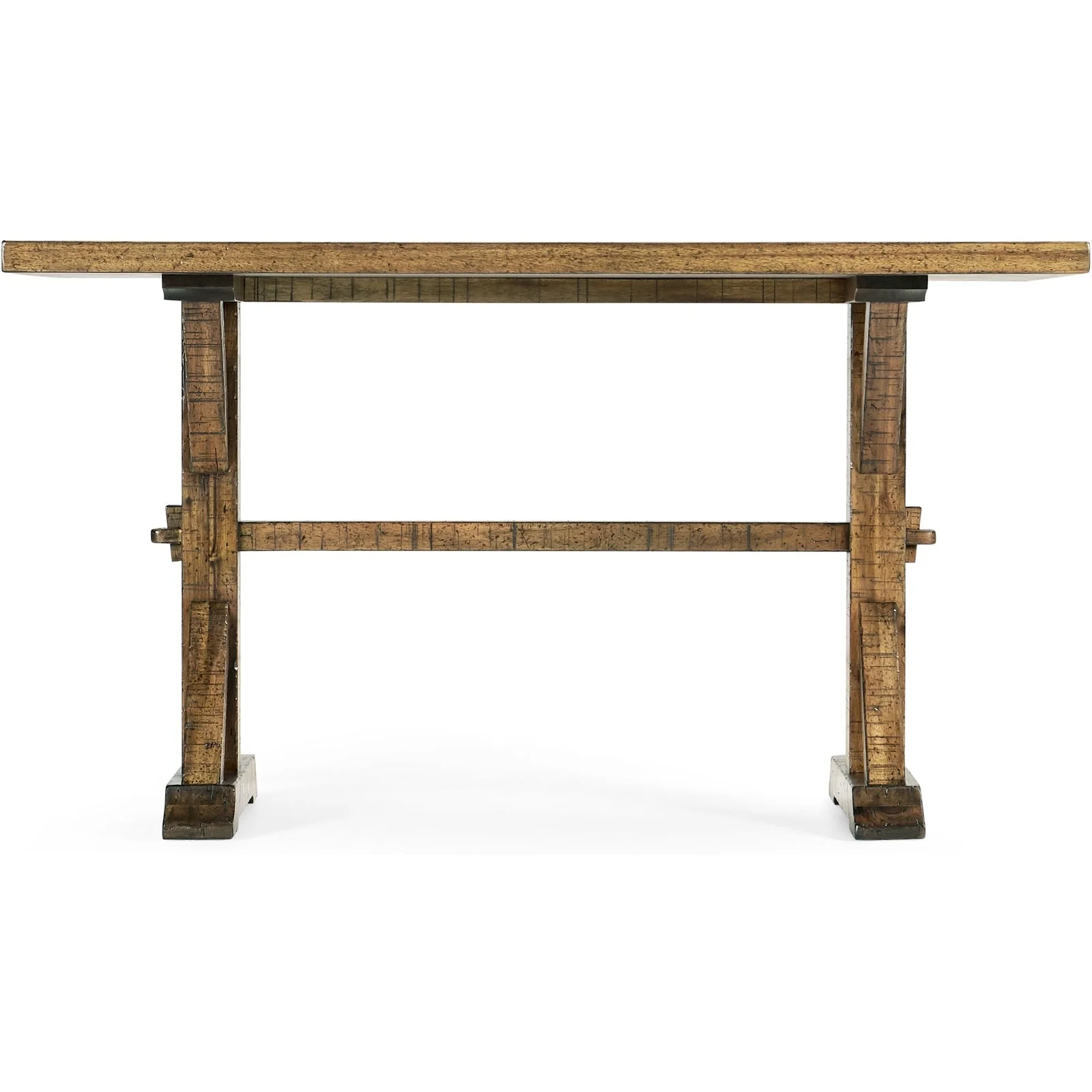 Jonathan Charles 54" Solid Medium Driftwood Dining Table (491061-54L-DTM) - Image 2