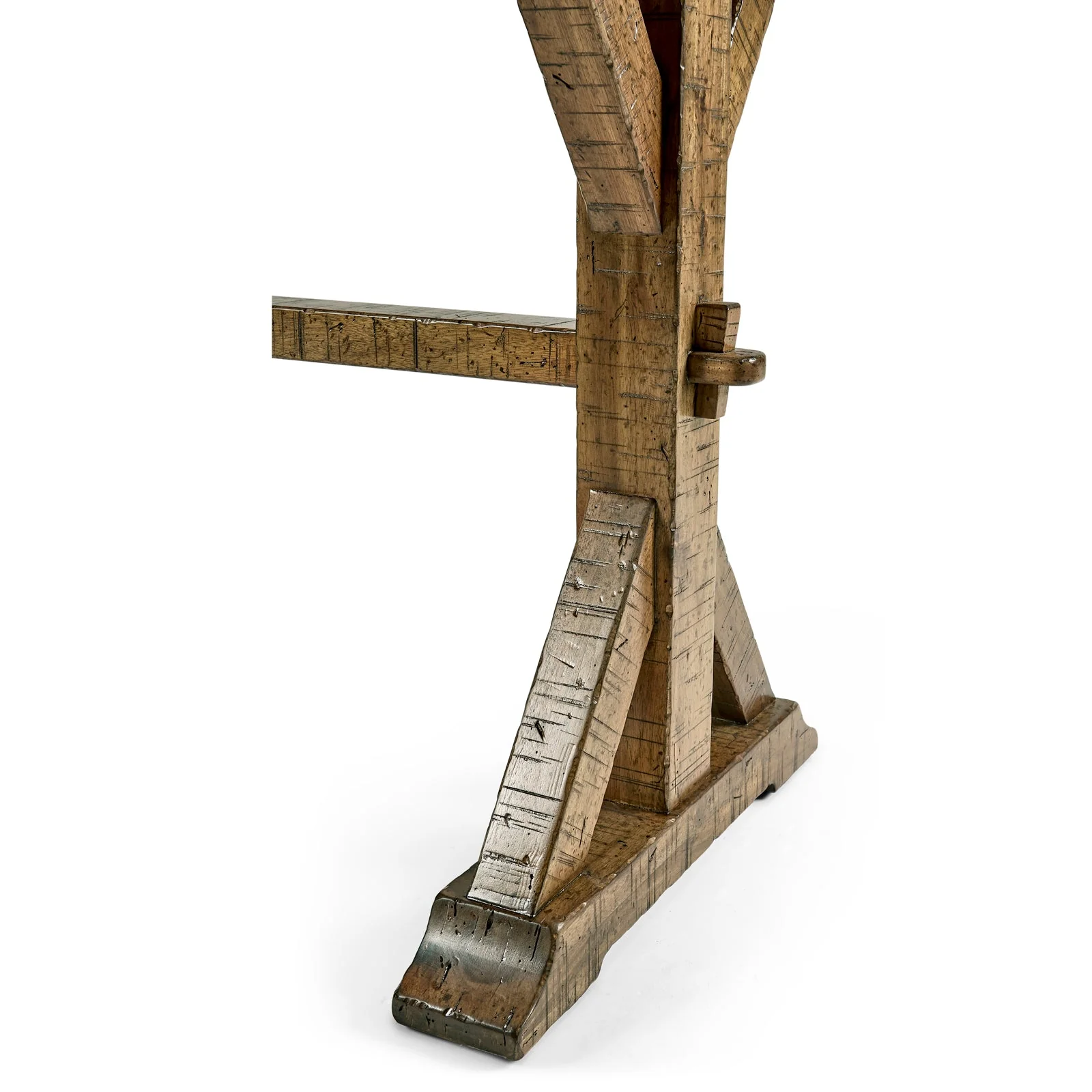 Jonathan Charles 54" Solid Medium Driftwood Dining Table (491061-54L-DTM) - Image 3