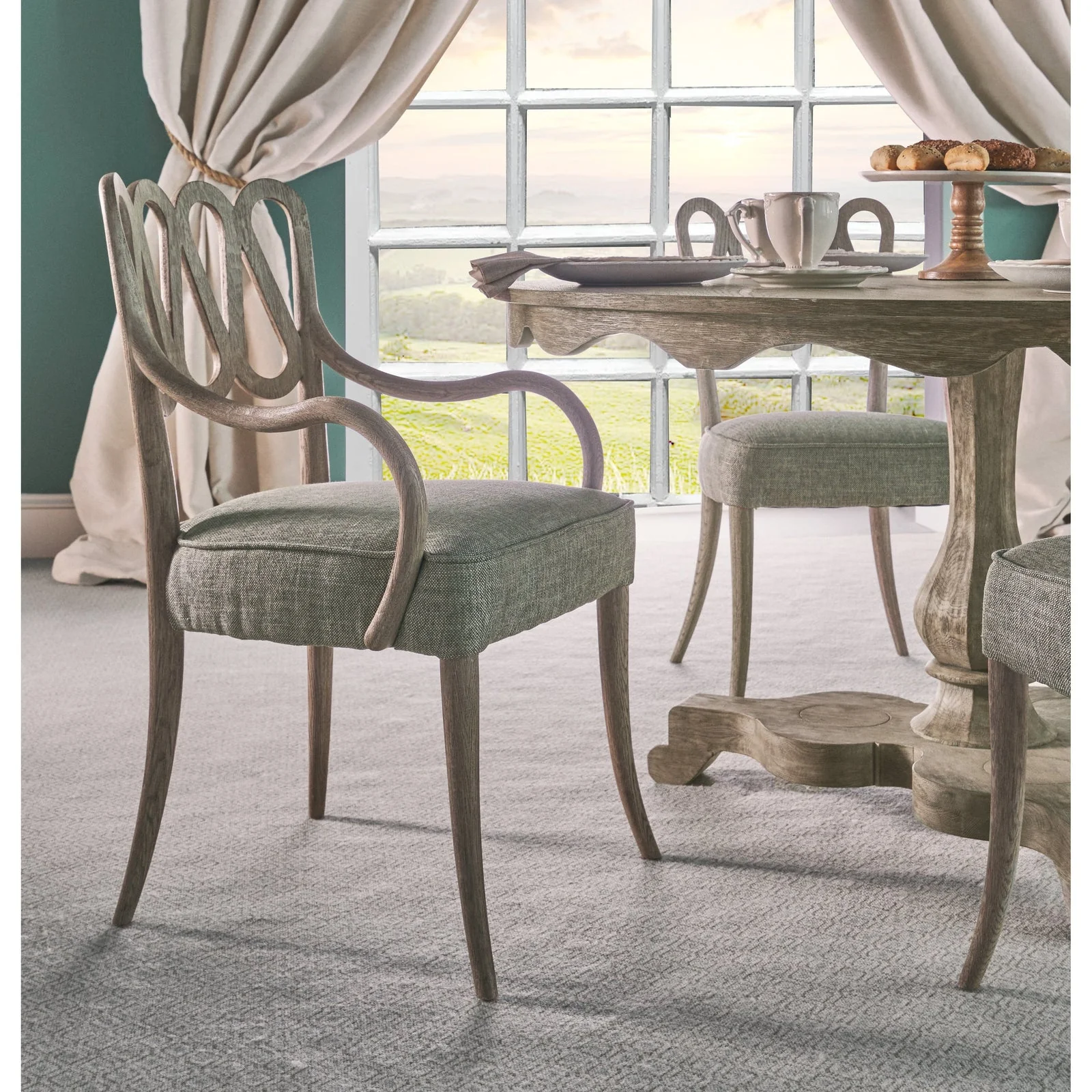 Jonathan Charles Ampney Arm Chair - Set of 2 - Image 2