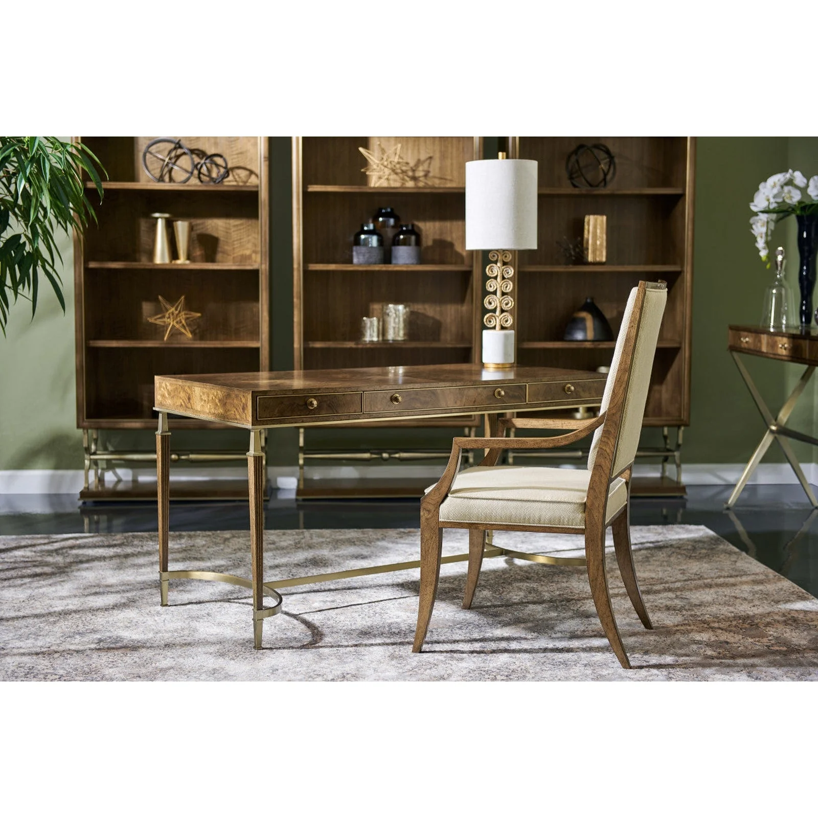 Jonathan Charles Barcelona Arm Chair (496063-AC-WBA-F200) - Set of 2 - Image 2