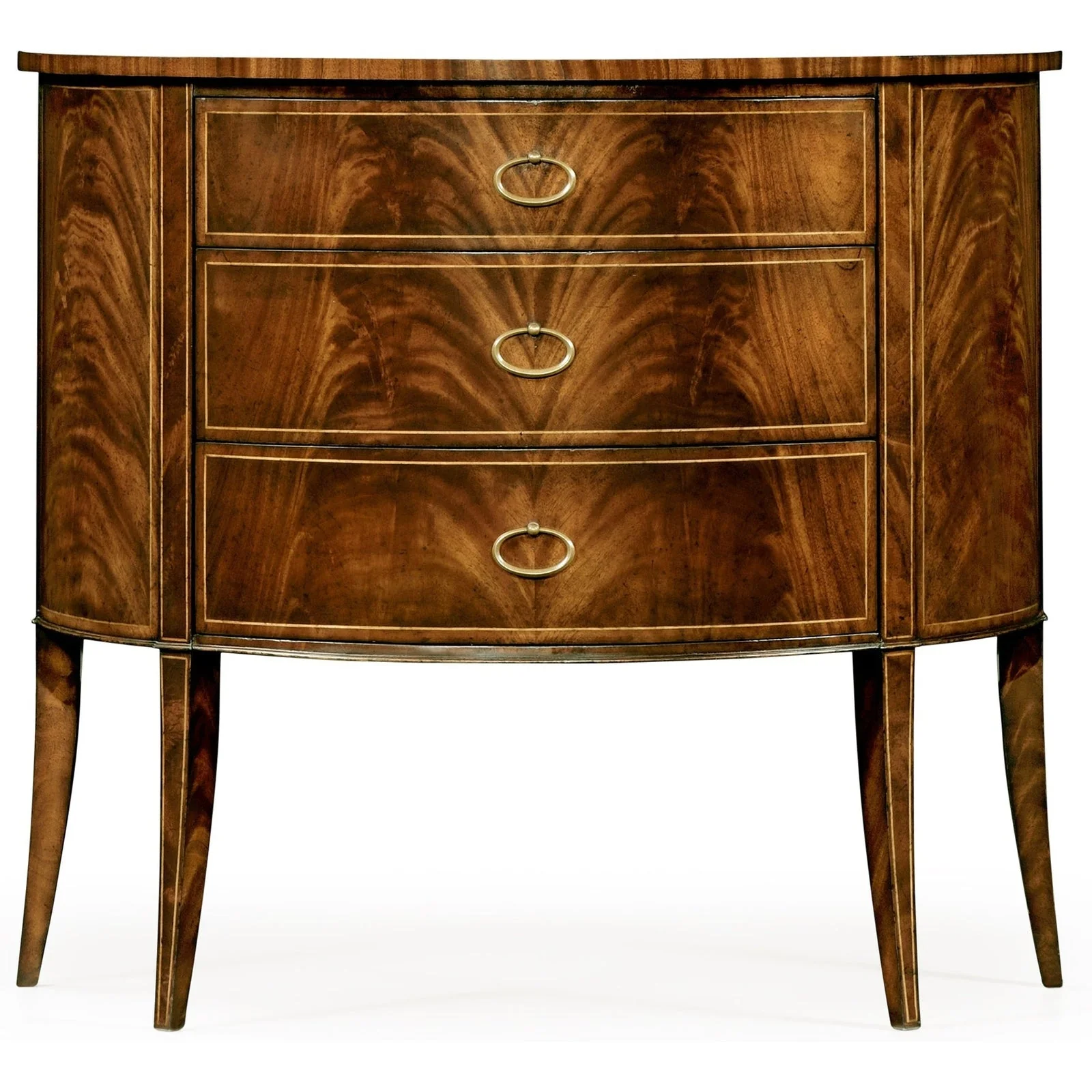 Jonathan Charles Biedermeier Style Mahogany Demilune Cabinet (494004-LAM) - Image 2
