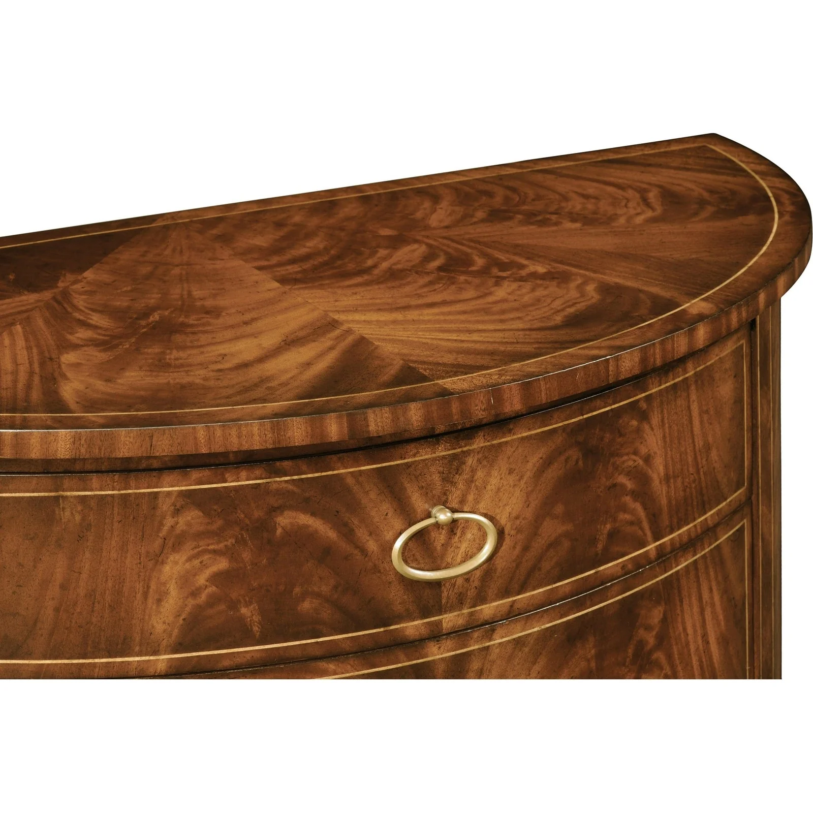 Jonathan Charles Biedermeier Style Mahogany Demilune Cabinet (494004-LAM) - Image 4