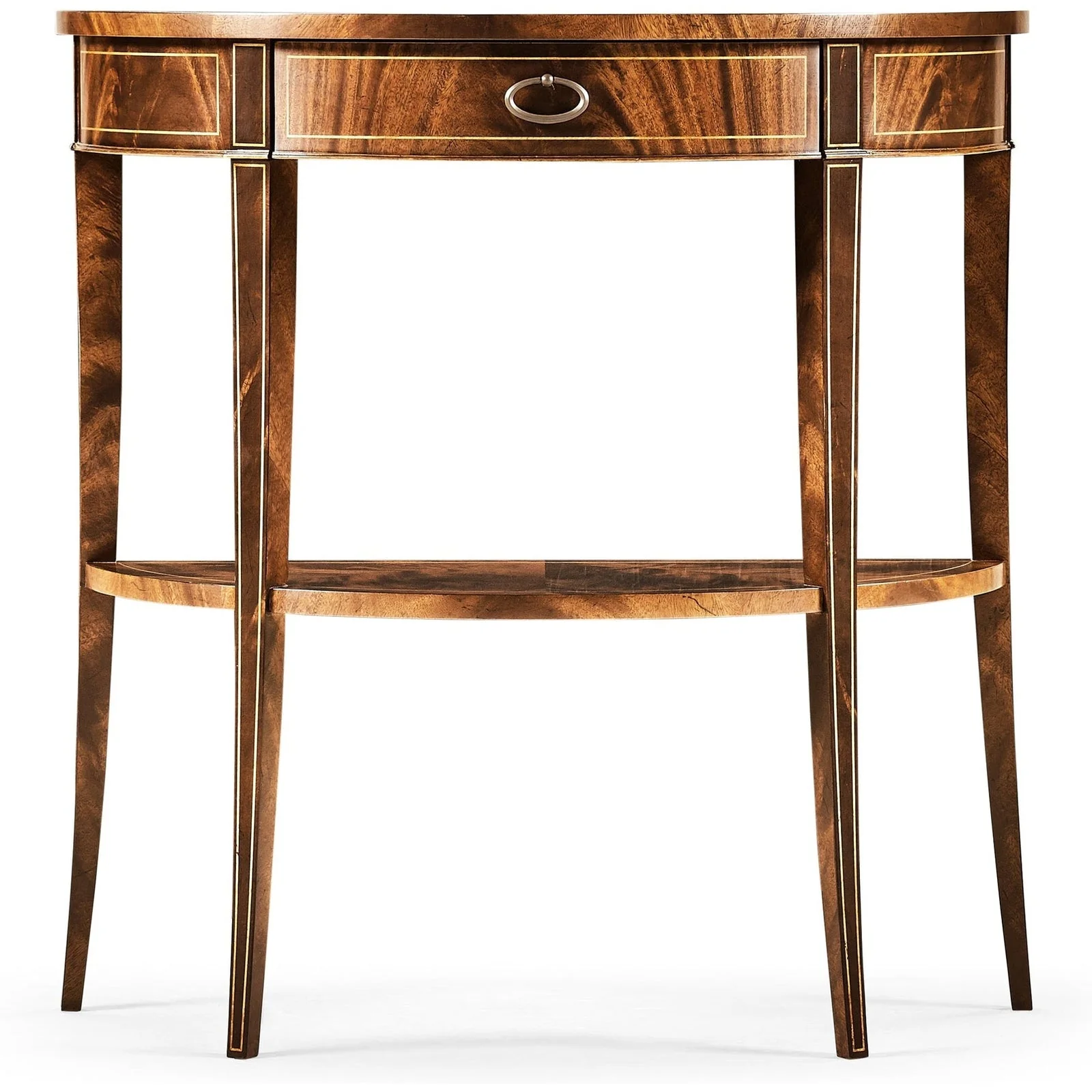 Jonathan Charles Boxwood Stringing Demilune Console (494002-LAM) - Image 2