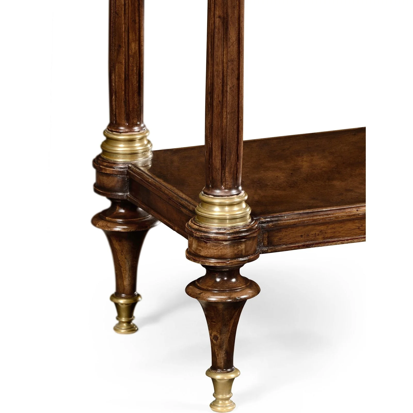 Jonathan Charles Brompton French Style Mahogany Console with Brass Gallery (494892-BMA) - Image 6