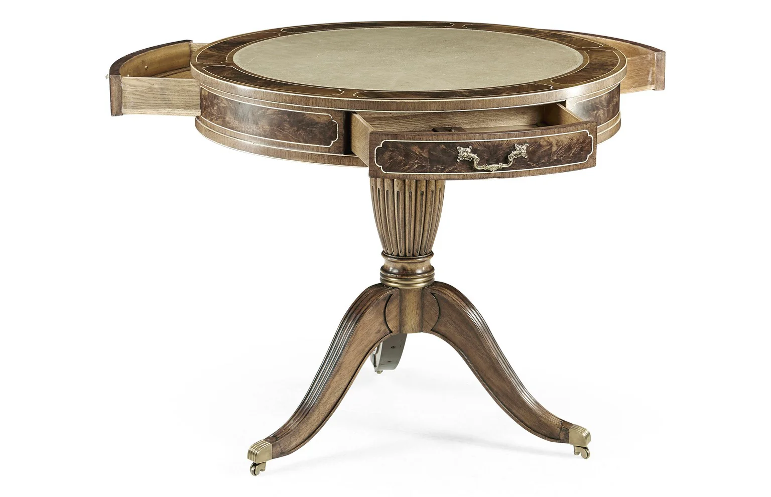 Jonathan Charles Buckingham Bleached Mahogany Drum Table - Image 2