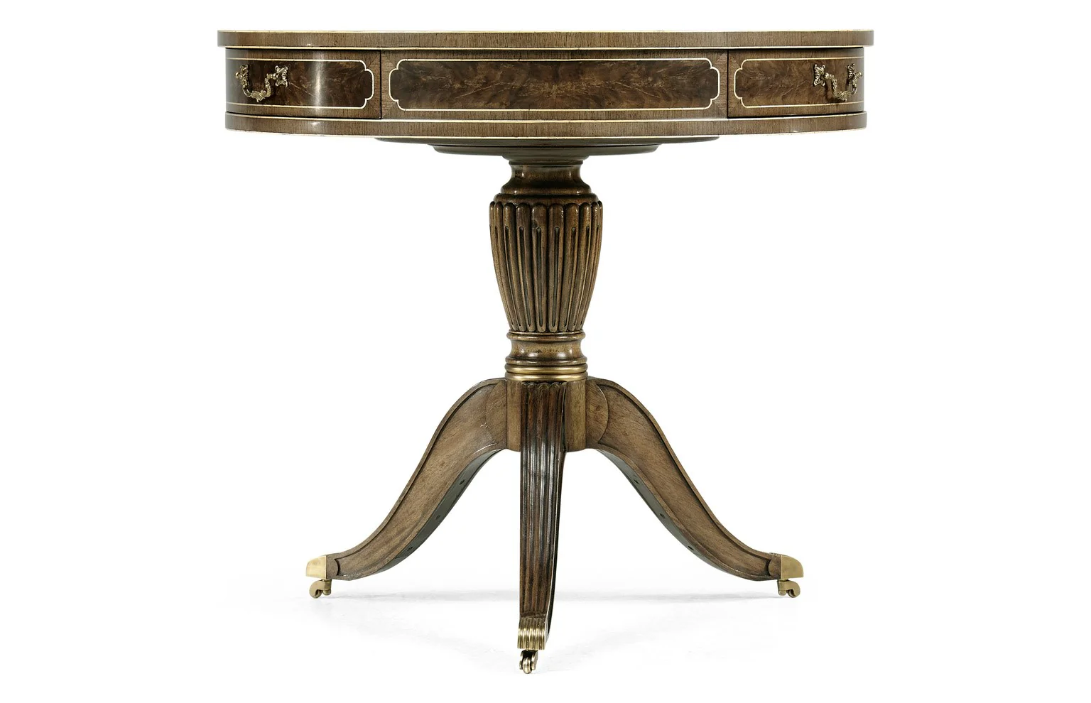 Jonathan Charles Buckingham Bleached Mahogany Drum Table - Image 3