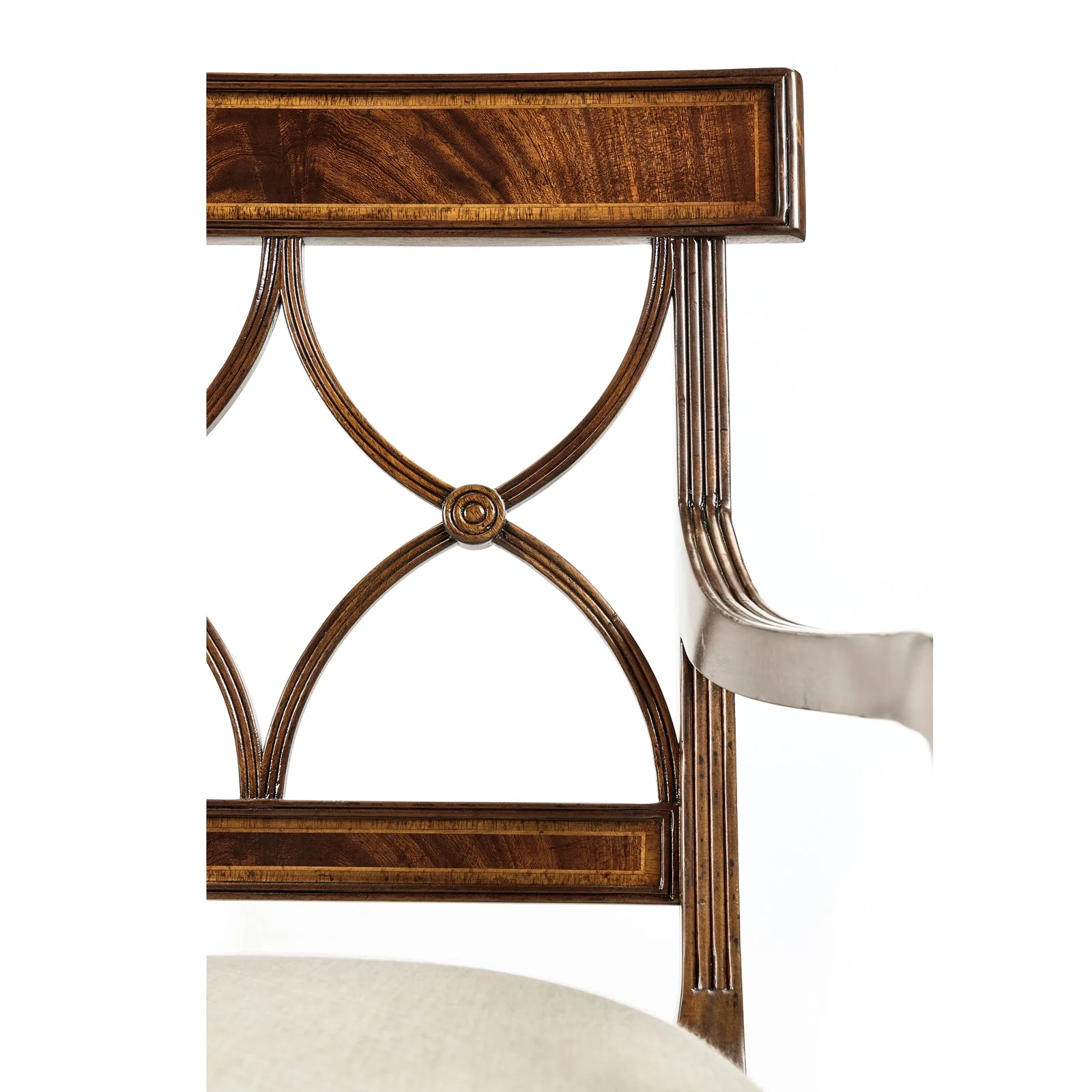 Jonathan Charles Buckingham Curved Back Arm Chair (494347-AC-MAH-F200) - Set of 2 - Image 5