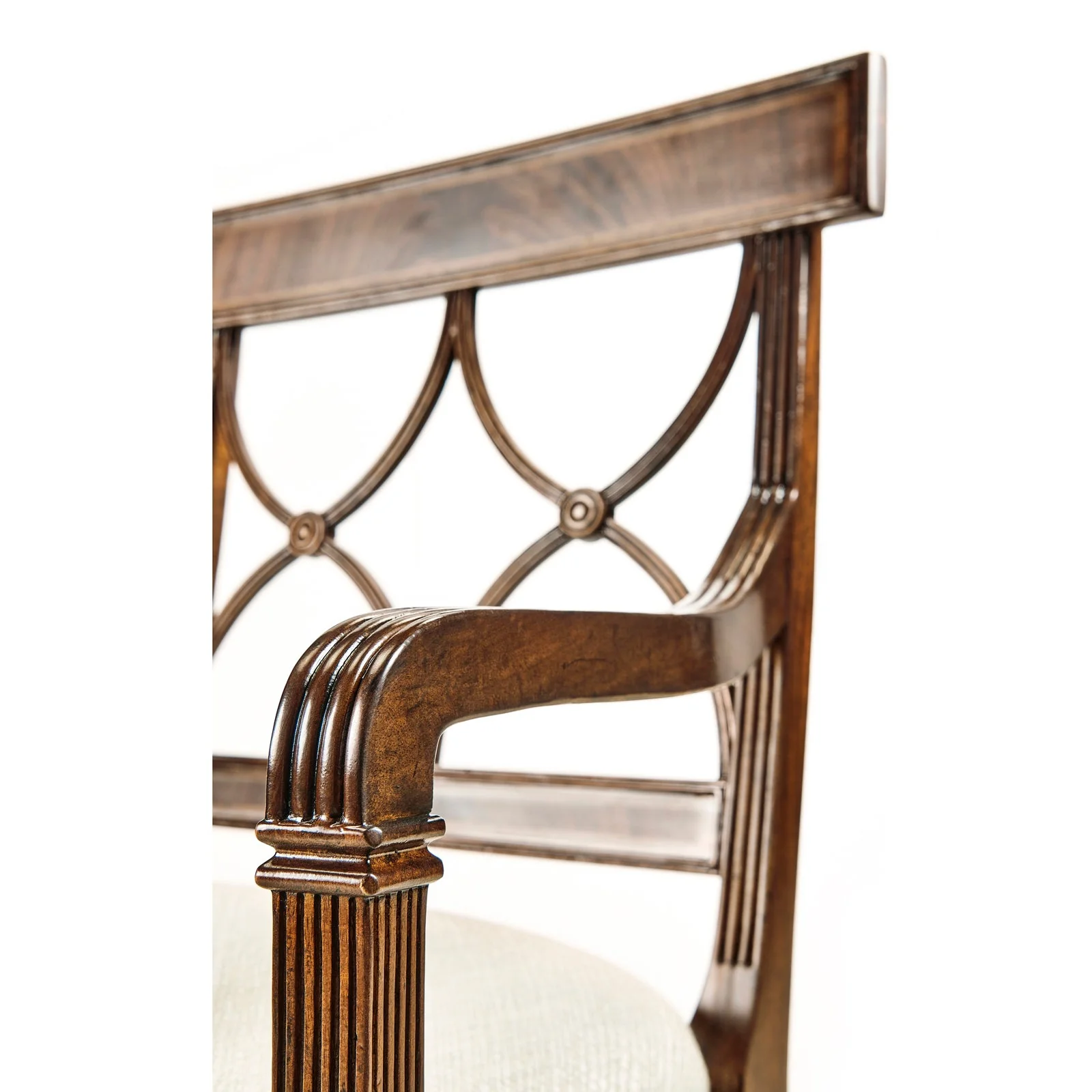 Jonathan Charles Buckingham Curved Back Arm Chair (494347-AC-MAH-F200) - Set of 2 - Image 6