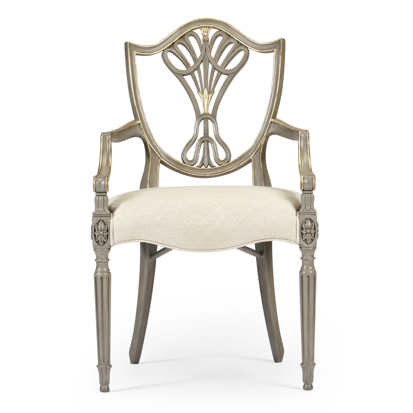 Jonathan Charles Buckingham Gilded Dining Armchair (495819-AC-PBG-F200) - Set of 2 - Image 2