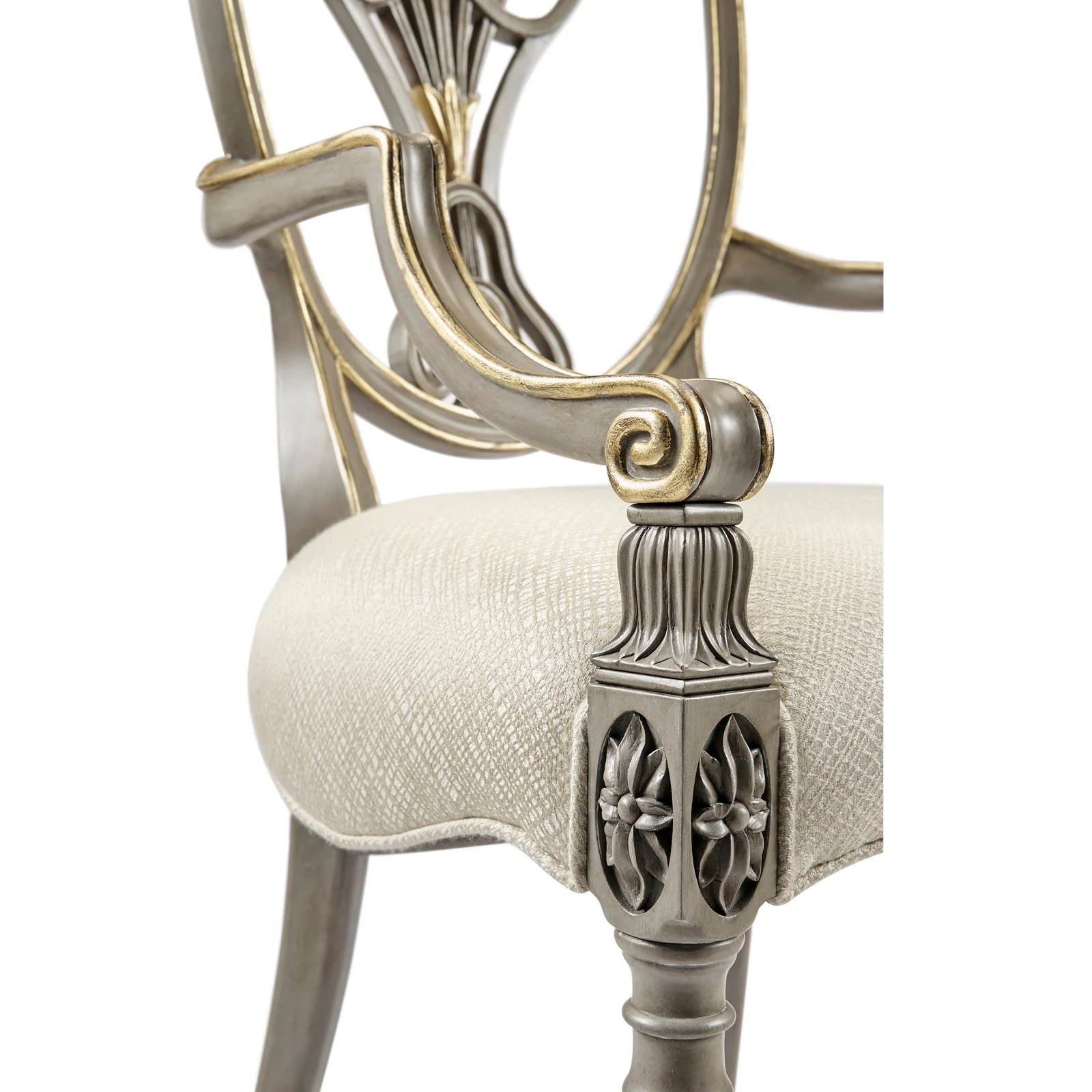 Jonathan Charles Buckingham Gilded Dining Armchair (495819-AC-PBG-F200) - Set of 2 - Image 5