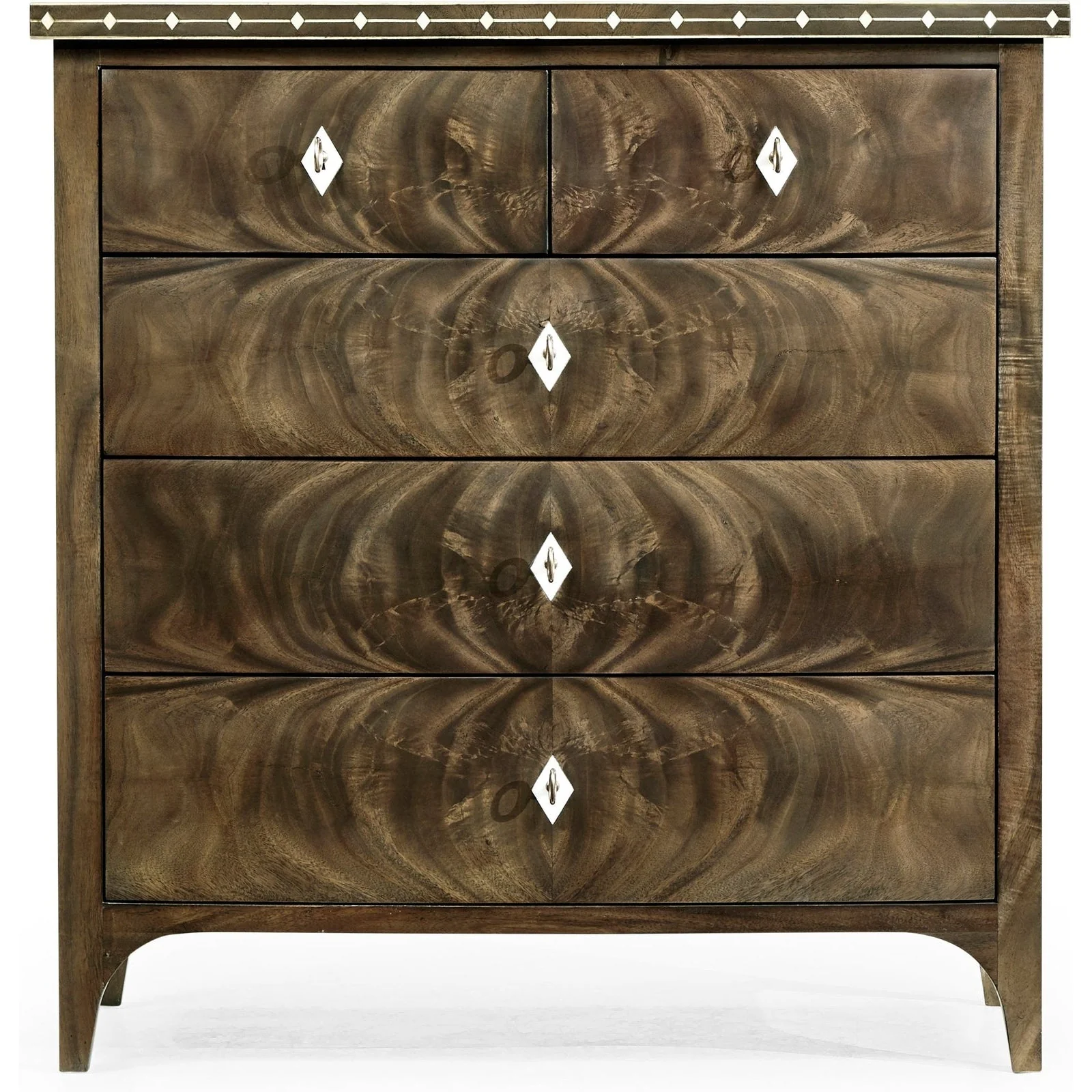 Jonathan Charles Buckingham Small Bleached Chest of Drawers with Bone Inlay (495832-MBL) - Image 2