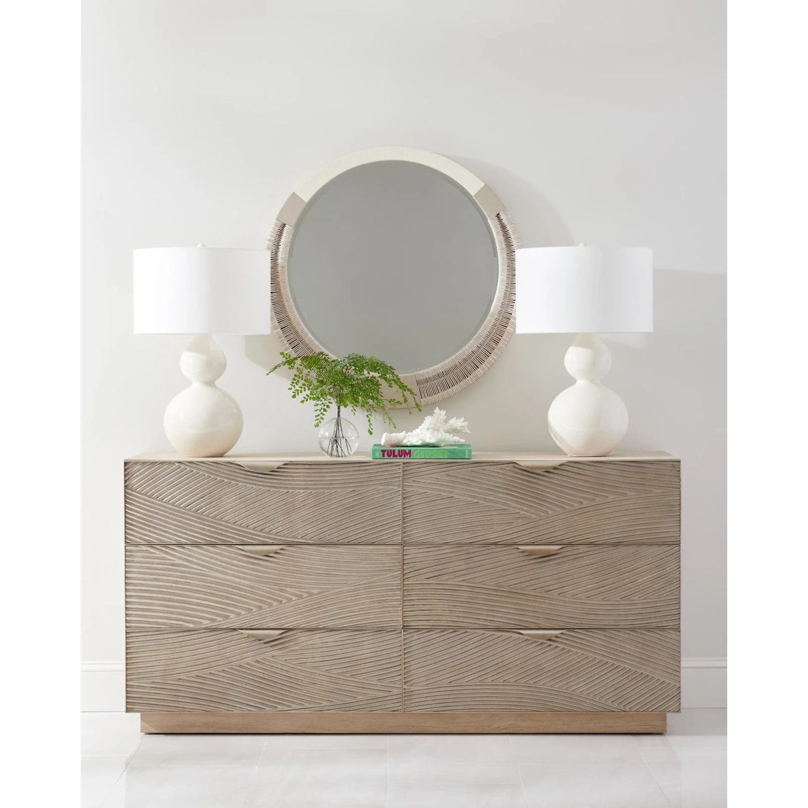 Jonathan Charles Capillary Cast Metal Texture Double Dresser (500393-BLO-SFM) - Image 2