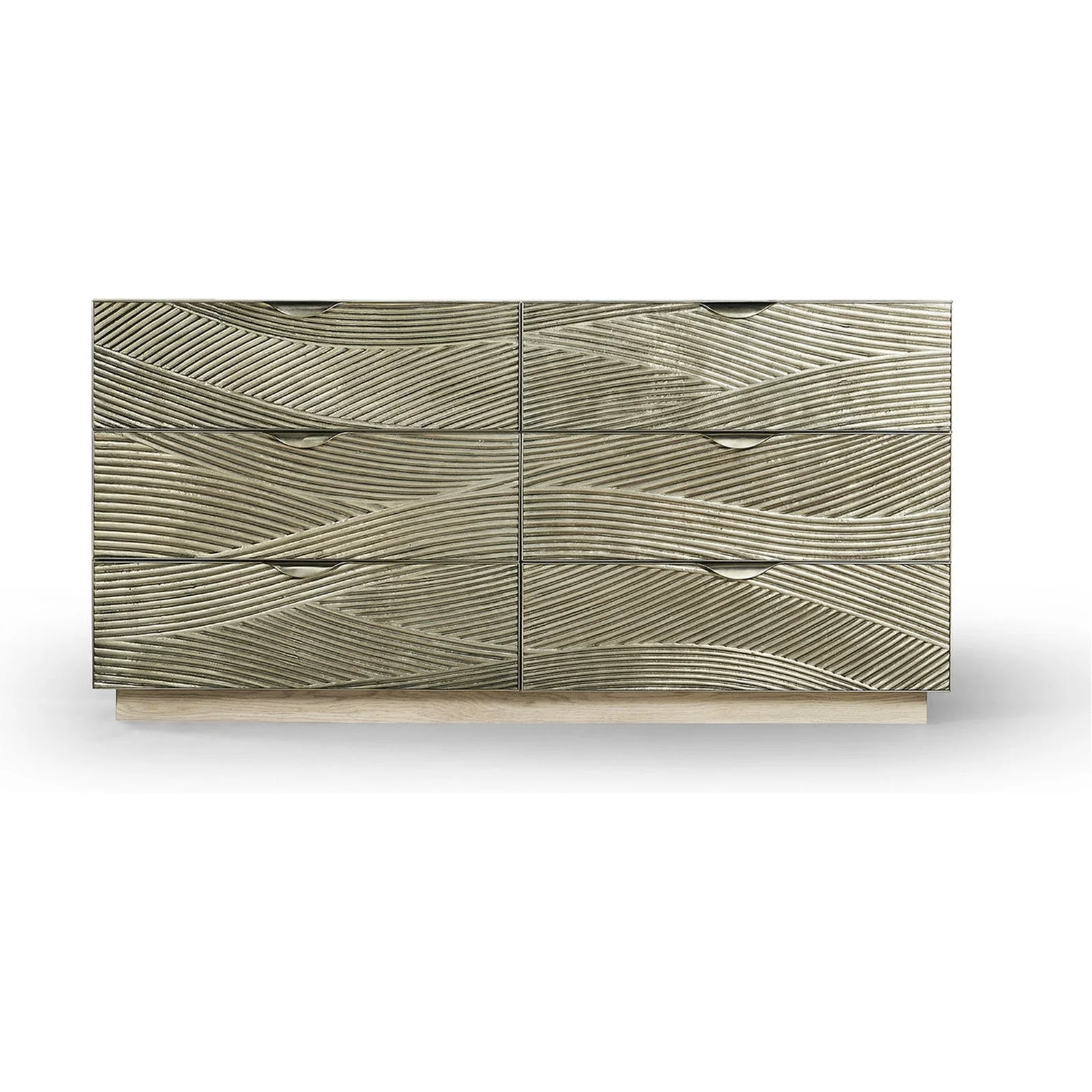 Jonathan Charles Capillary Cast Metal Texture Double Dresser (500393-BLO-SFM) - Image 4