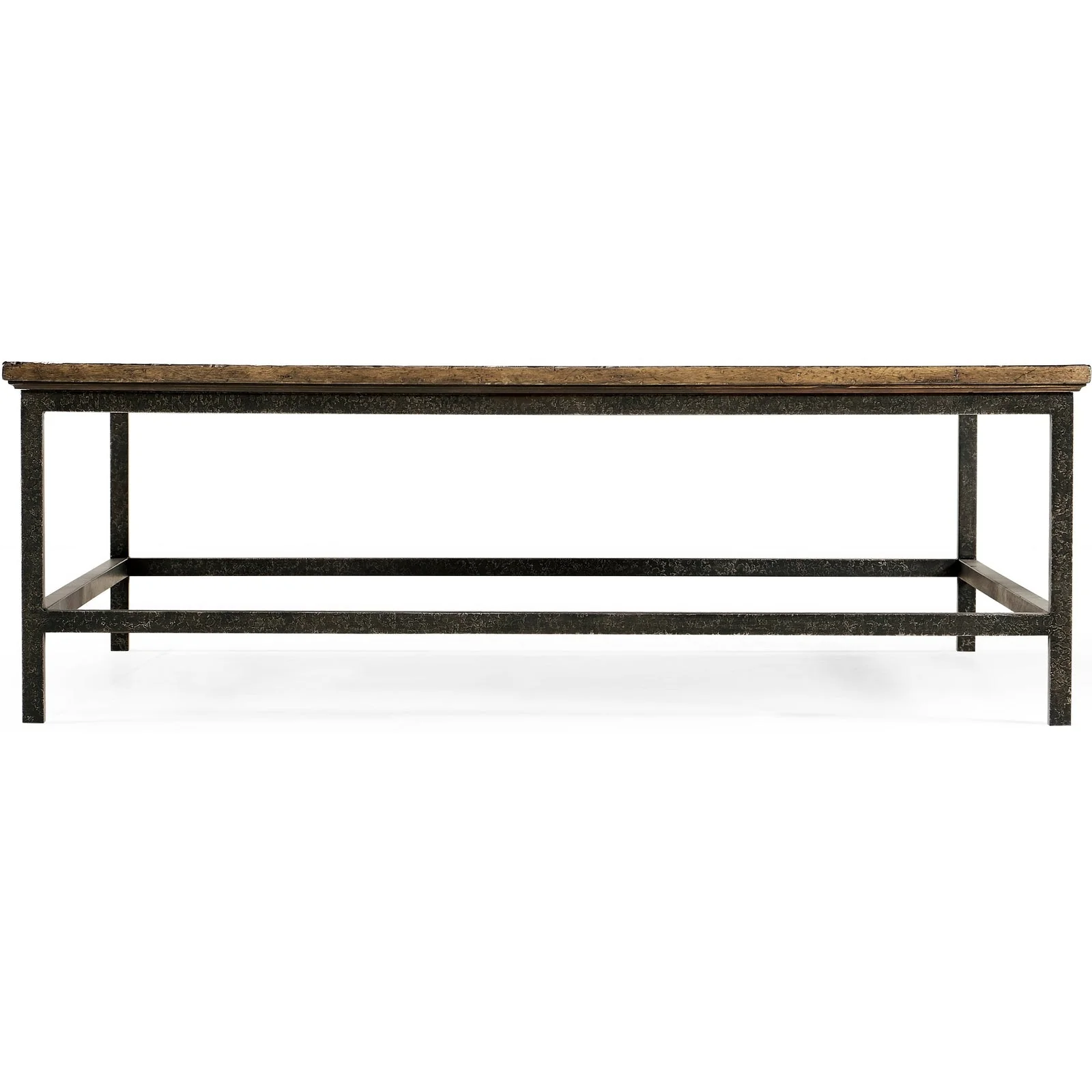 Jonathan Charles Casual Accents Square Coffee Table with Iron Base (491014-DTM) - Image 2