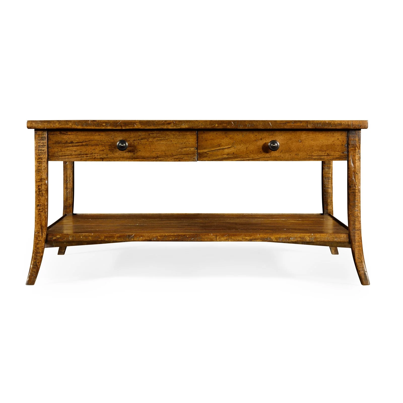 Jonathan Charles Casual Accents Square Country Coffee Table with Storage (491041-CFW) - Image 3