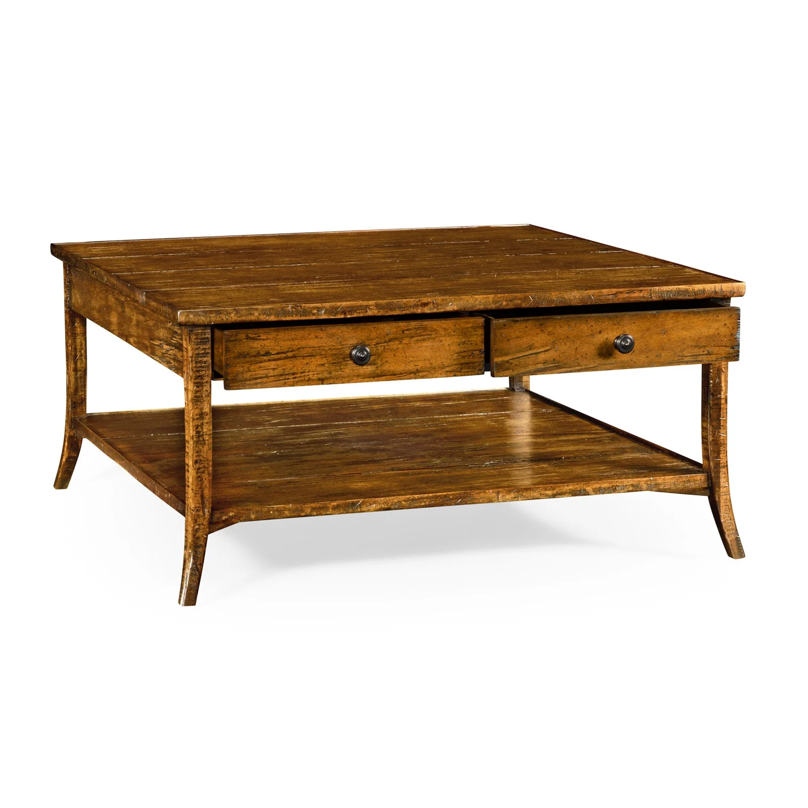 Jonathan Charles Casual Accents Square Country Coffee Table with Storage (491041-CFW) - Image 4