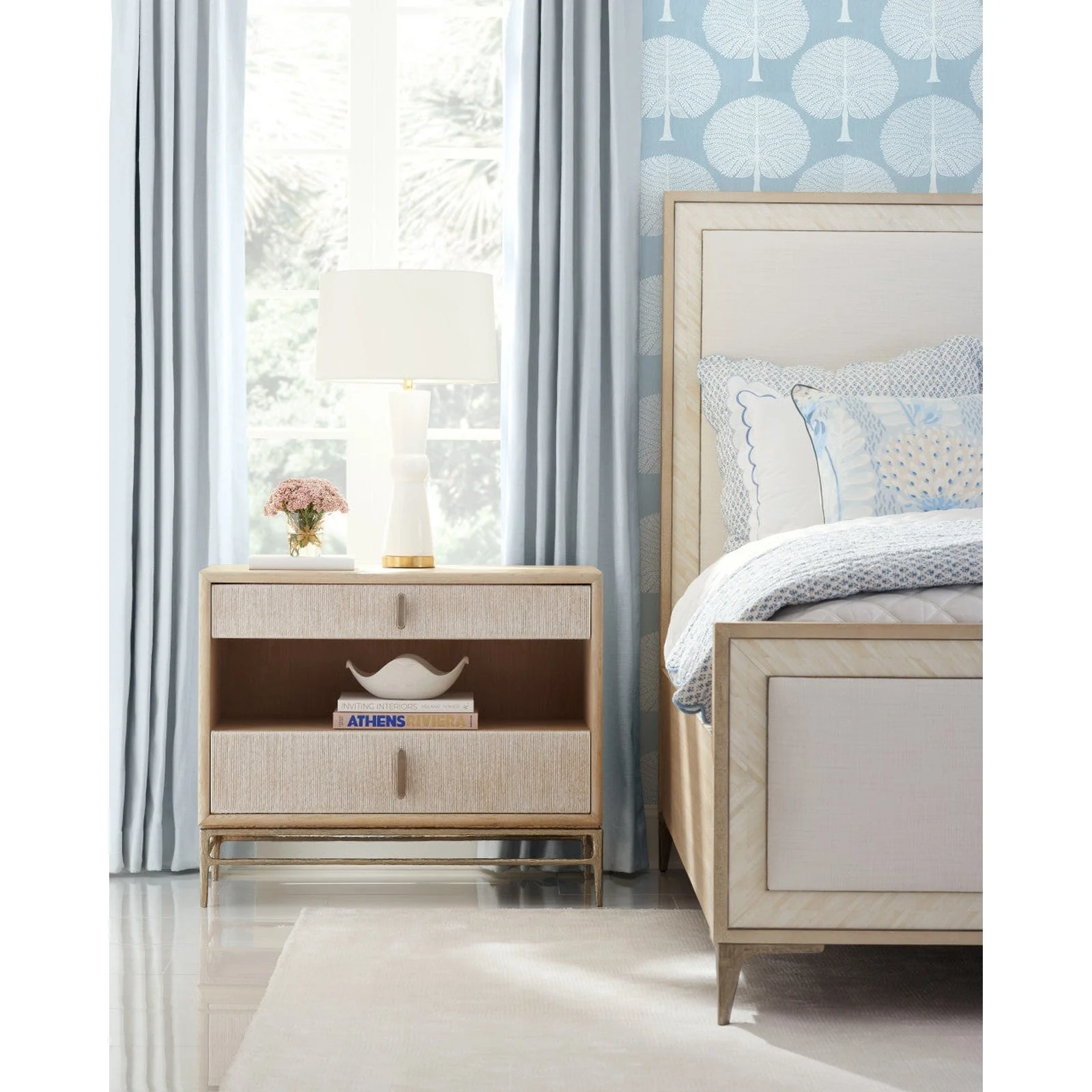 Jonathan Charles Clapotis Danish Cord Nightstand (500424) - Image 2