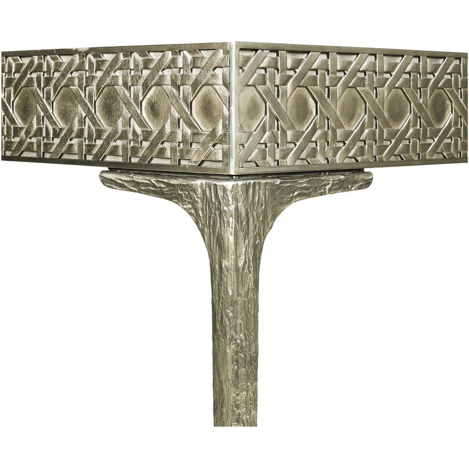 Jonathan Charles Cnoidal Cane Carved Metal Desk (500407-SFM-L037) - Image 4