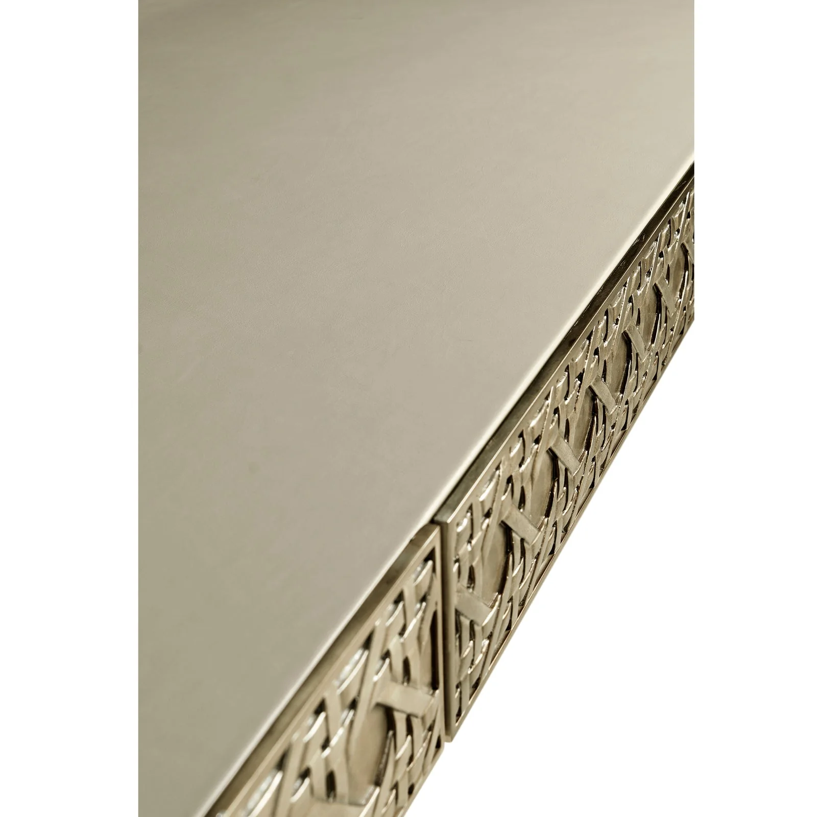 Jonathan Charles Cnoidal Cane Carved Metal Desk (500407-SFM-L037) - Image 6