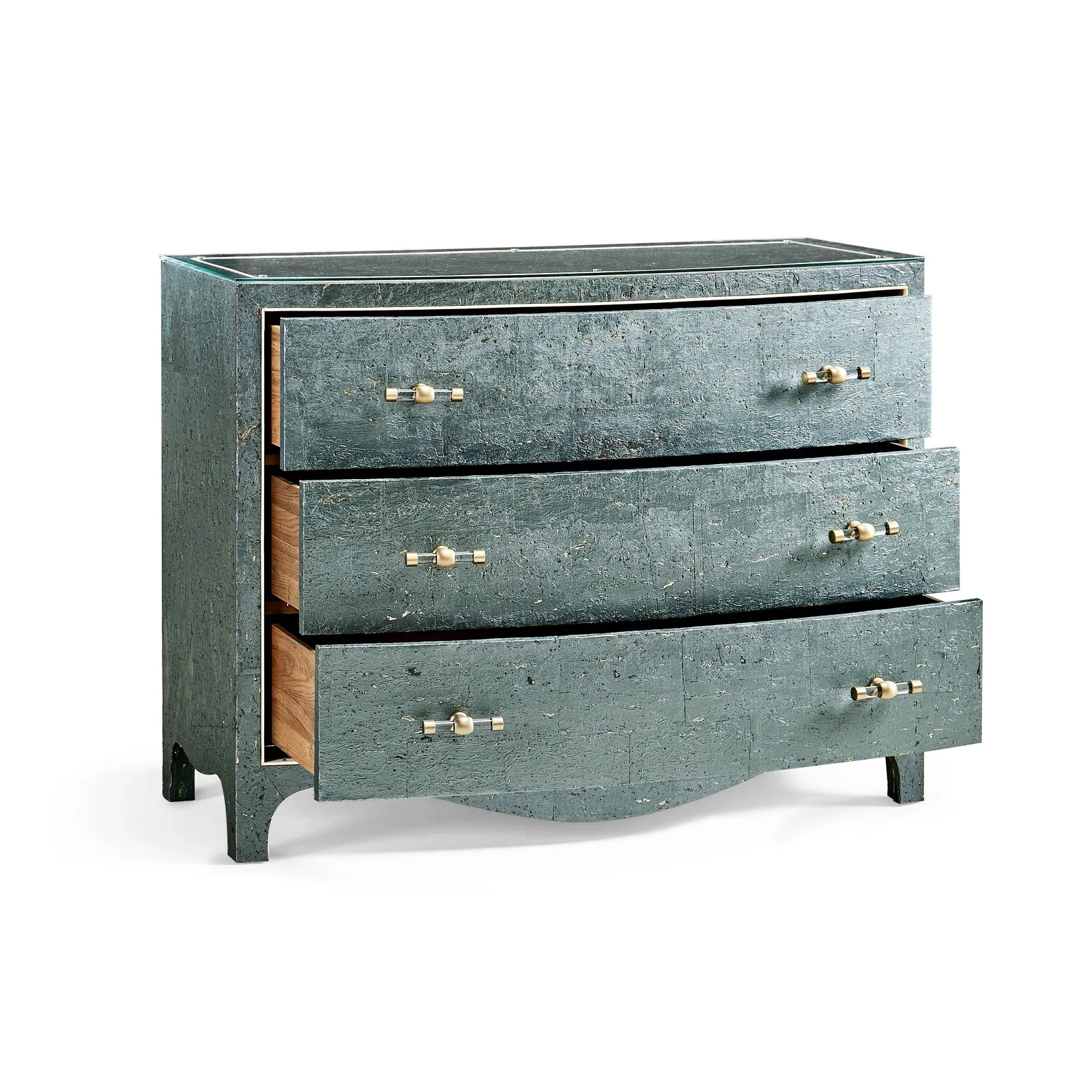 Jonathan Charles Cork Bow Front Chest - Image 4