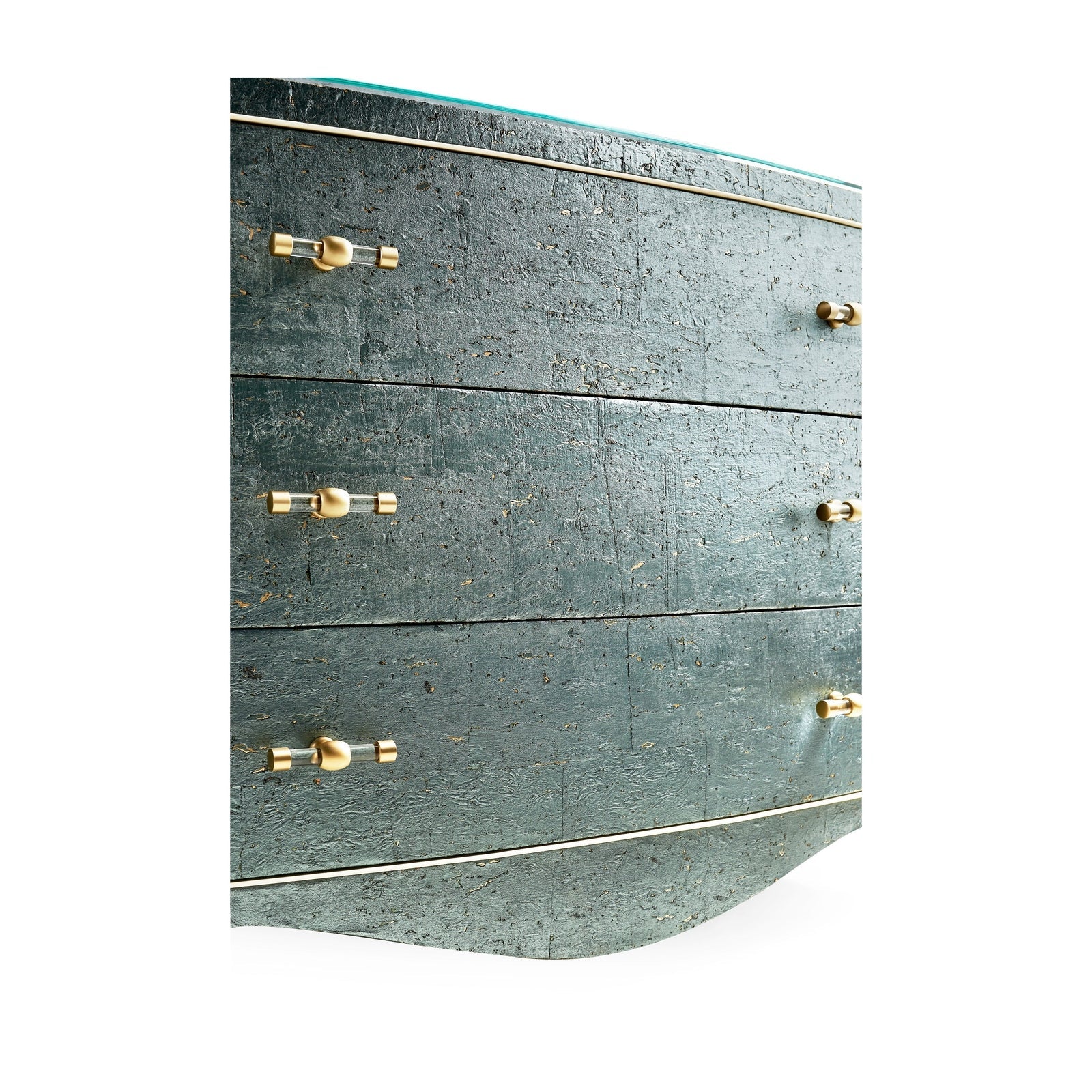 Jonathan Charles Cork Bow Front Chest - Image 9