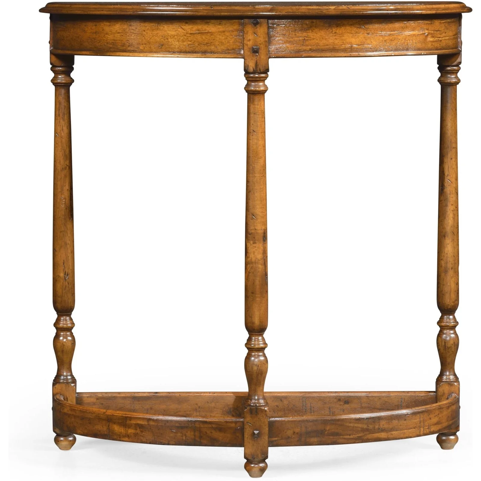 Jonathan Charles Country Walnut Demilune Console Table (491162-CFW) - Image 2