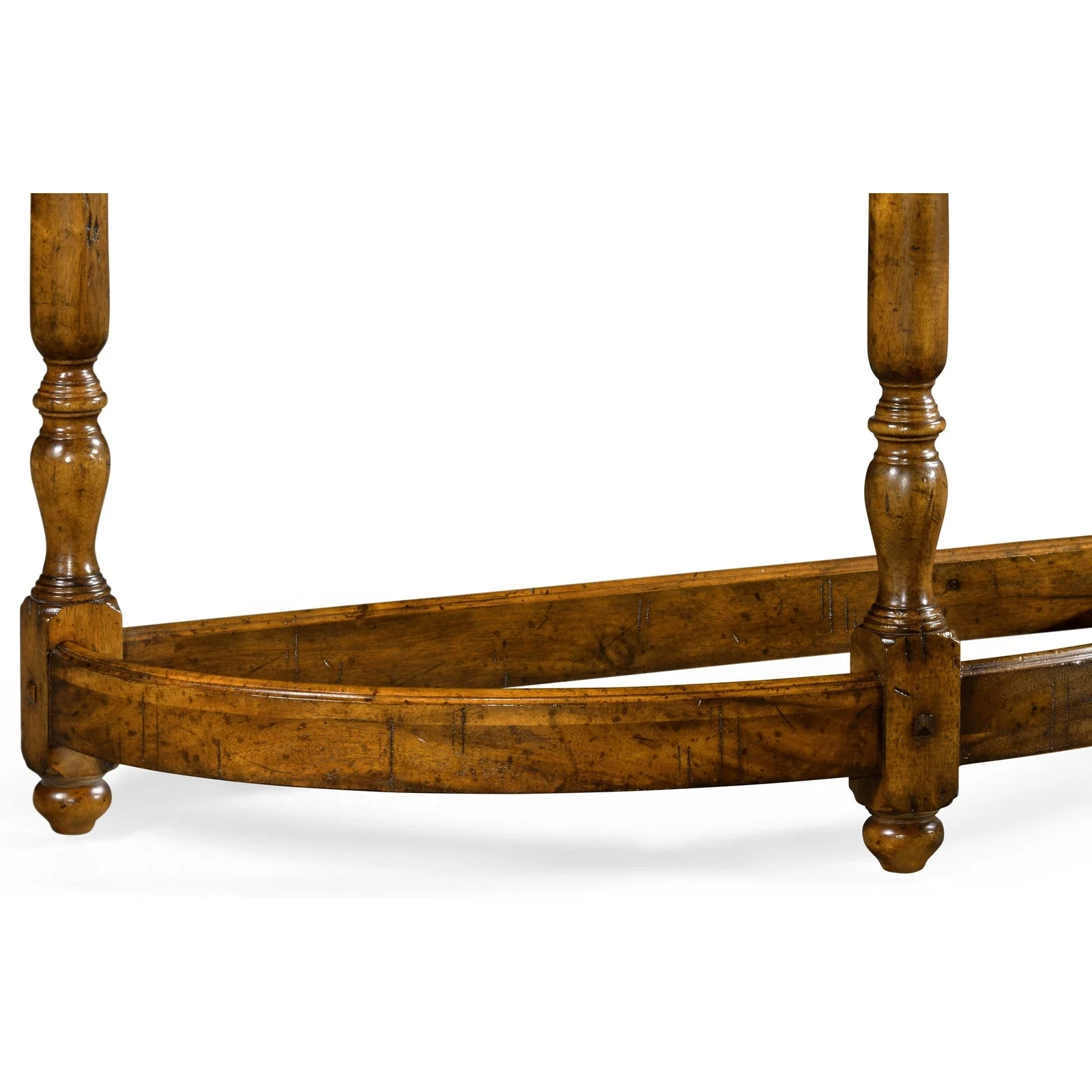 Jonathan Charles Country Walnut Demilune Console Table (491162-CFW) - Image 4