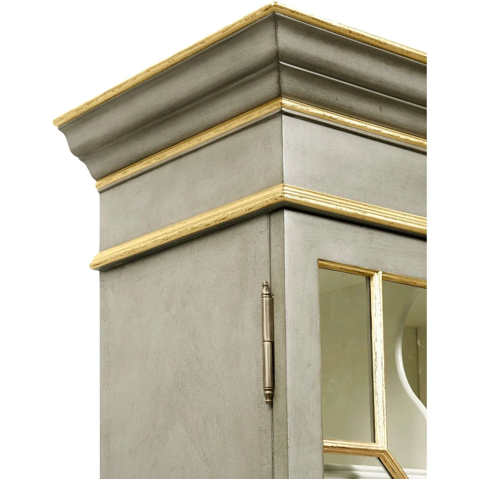Jonathan Charles Buckingham Georgian Grey & Gilded Secretary Cabinet (492260-PBG) - Image 6