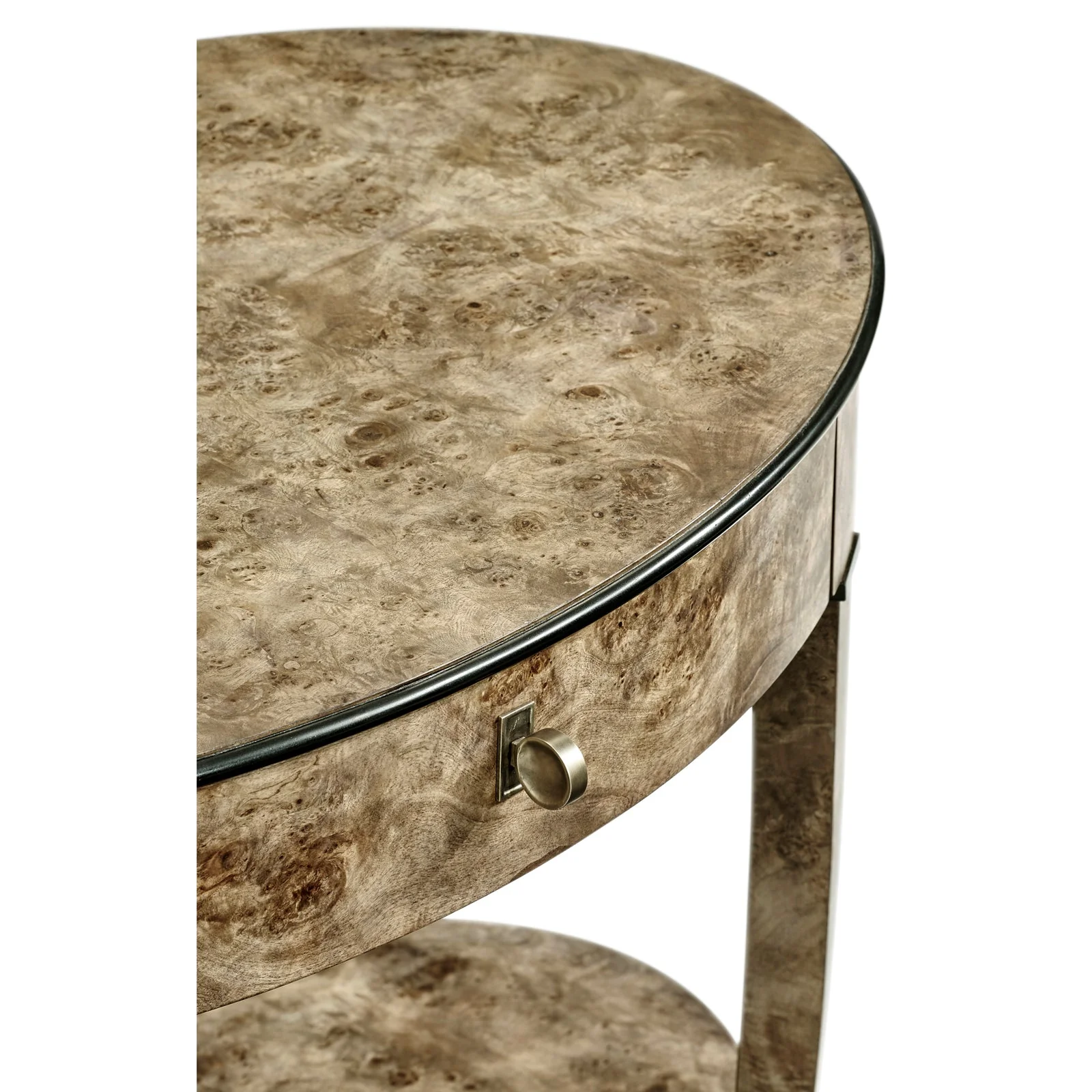 Jonathan Charles Hamilton Oval Bedside Table (495998-BGA) - Image 7