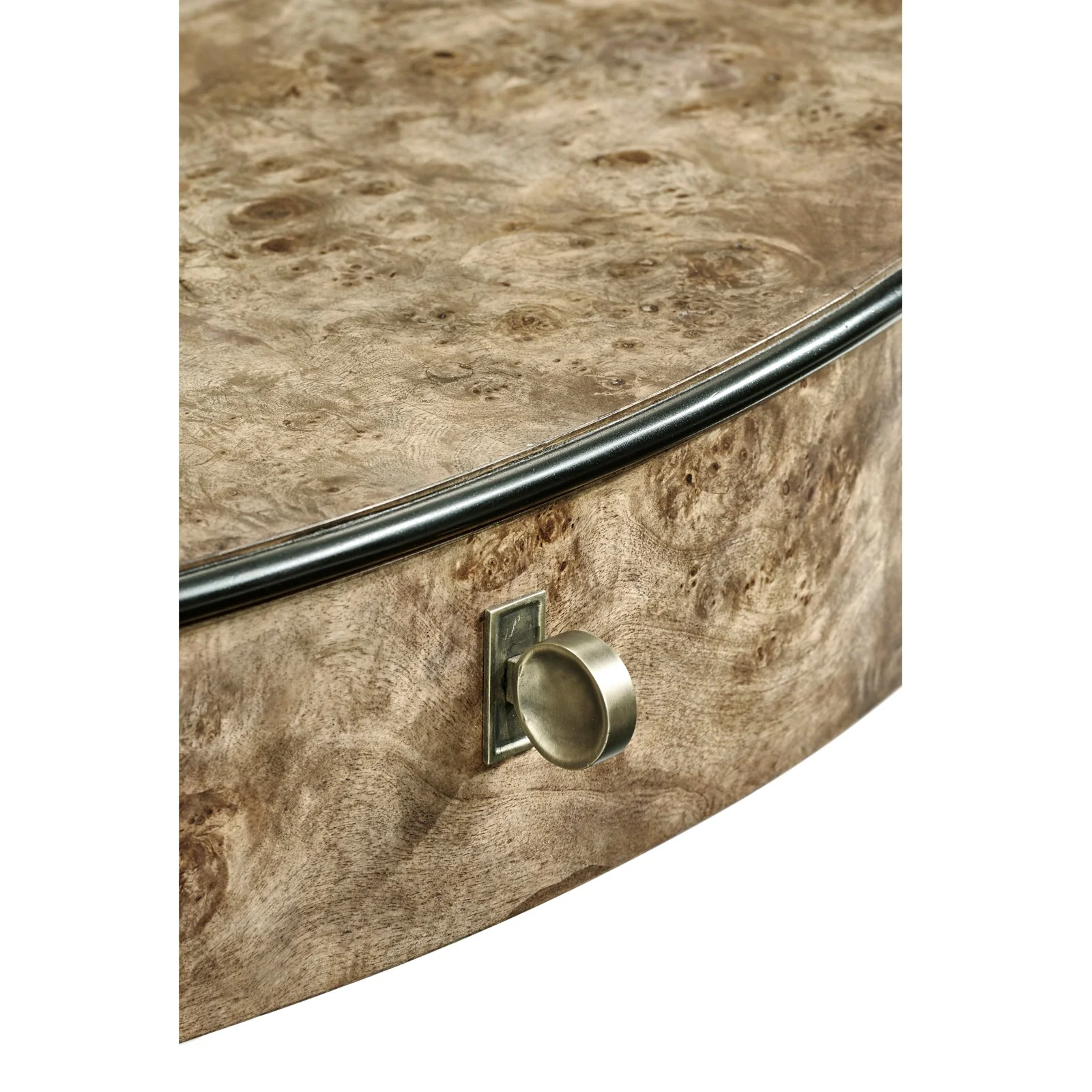 Jonathan Charles Hamilton Oval Bedside Table (495998-BGA) - Image 9