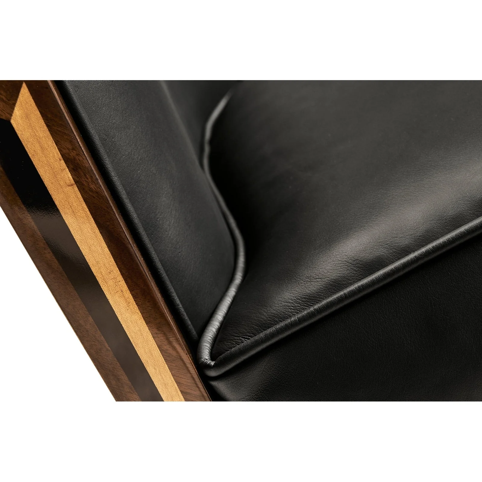 Jonathan Charles Knightbridge Tub Chair with Black Leather (495196-BMA-L012) - Image 5