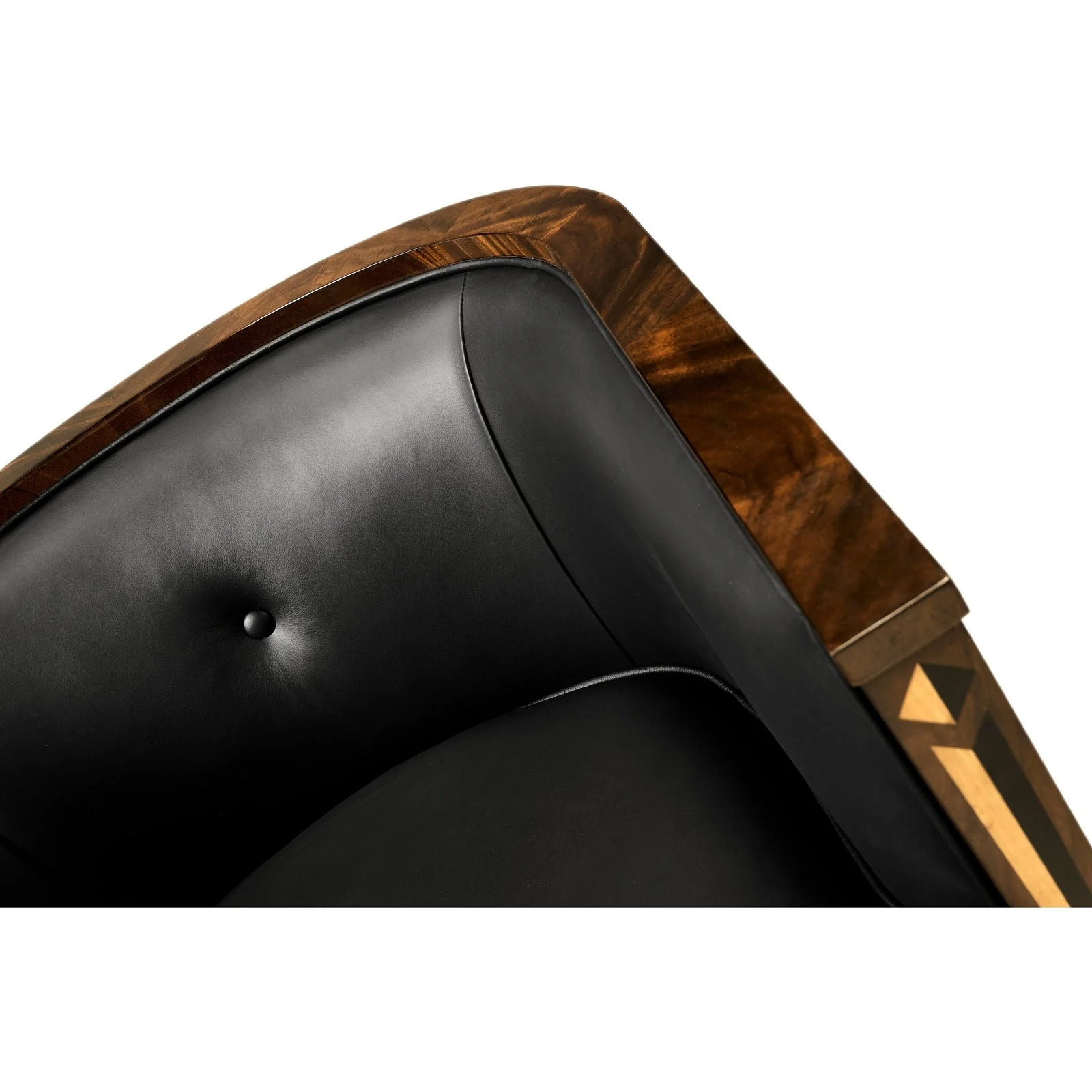 Jonathan Charles Knightbridge Tub Chair with Black Leather (495196-BMA-L012) - Image 6