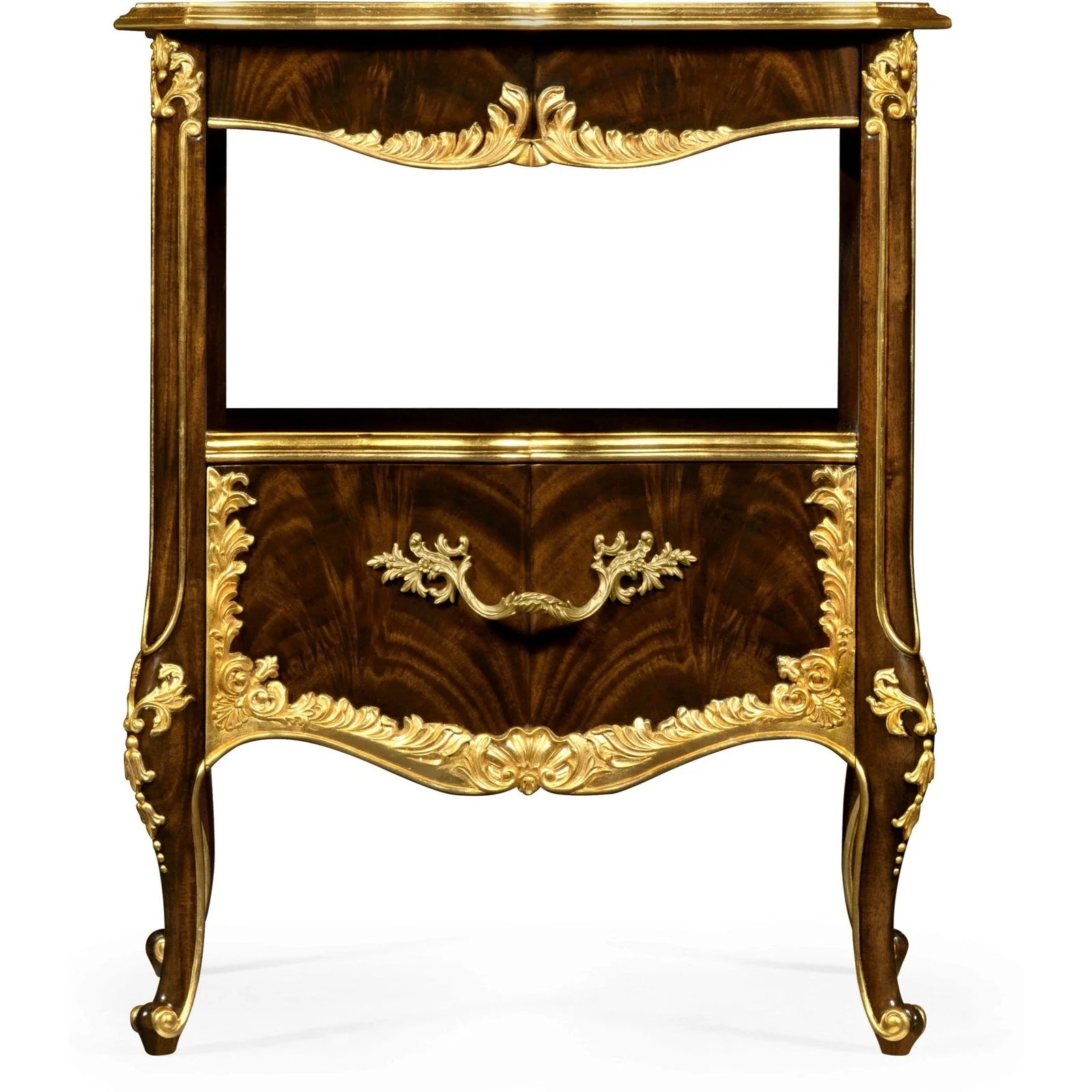Jonathan Charles Mahogany & Gilded Nightstand (495504-BMA-GIL) - Image 2