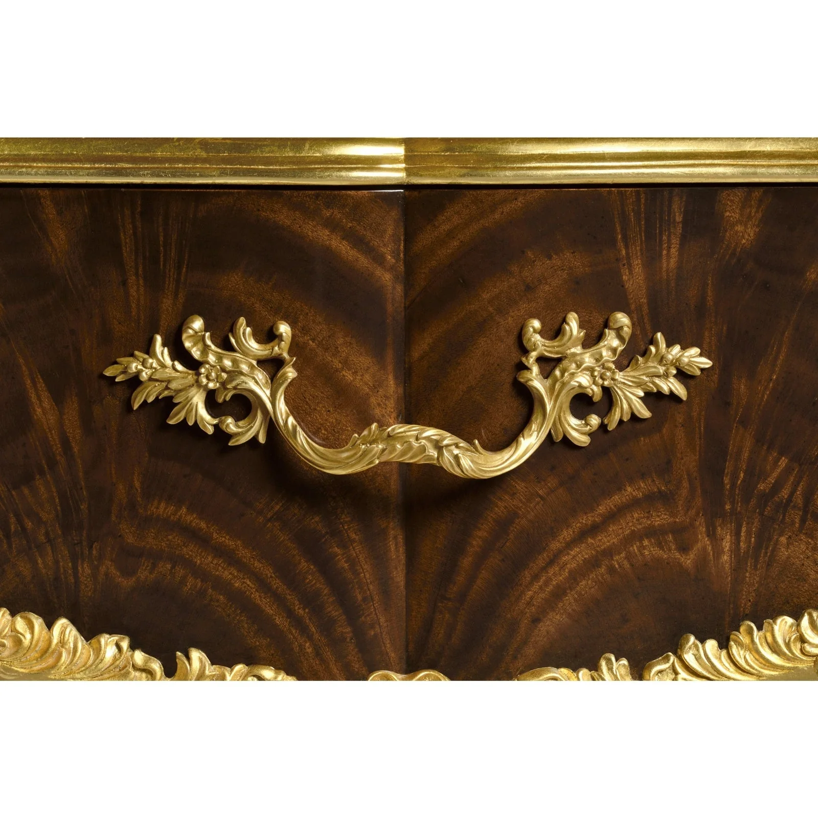 Jonathan Charles Mahogany & Gilded Nightstand (495504-BMA-GIL) - Image 5