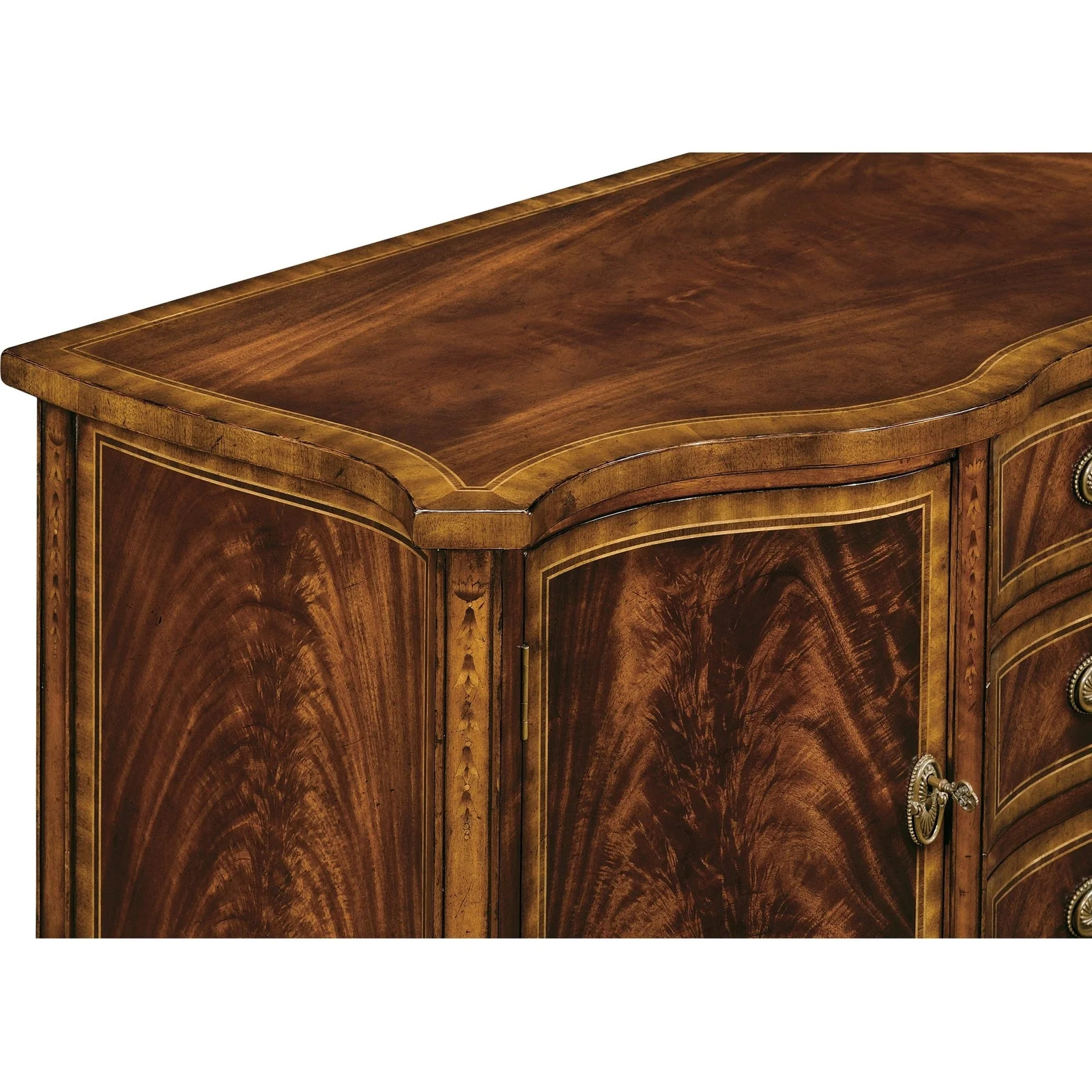 Jonathan Charles Buckingham Sideboard with Curved Doors (492637-MAH) - Image 4