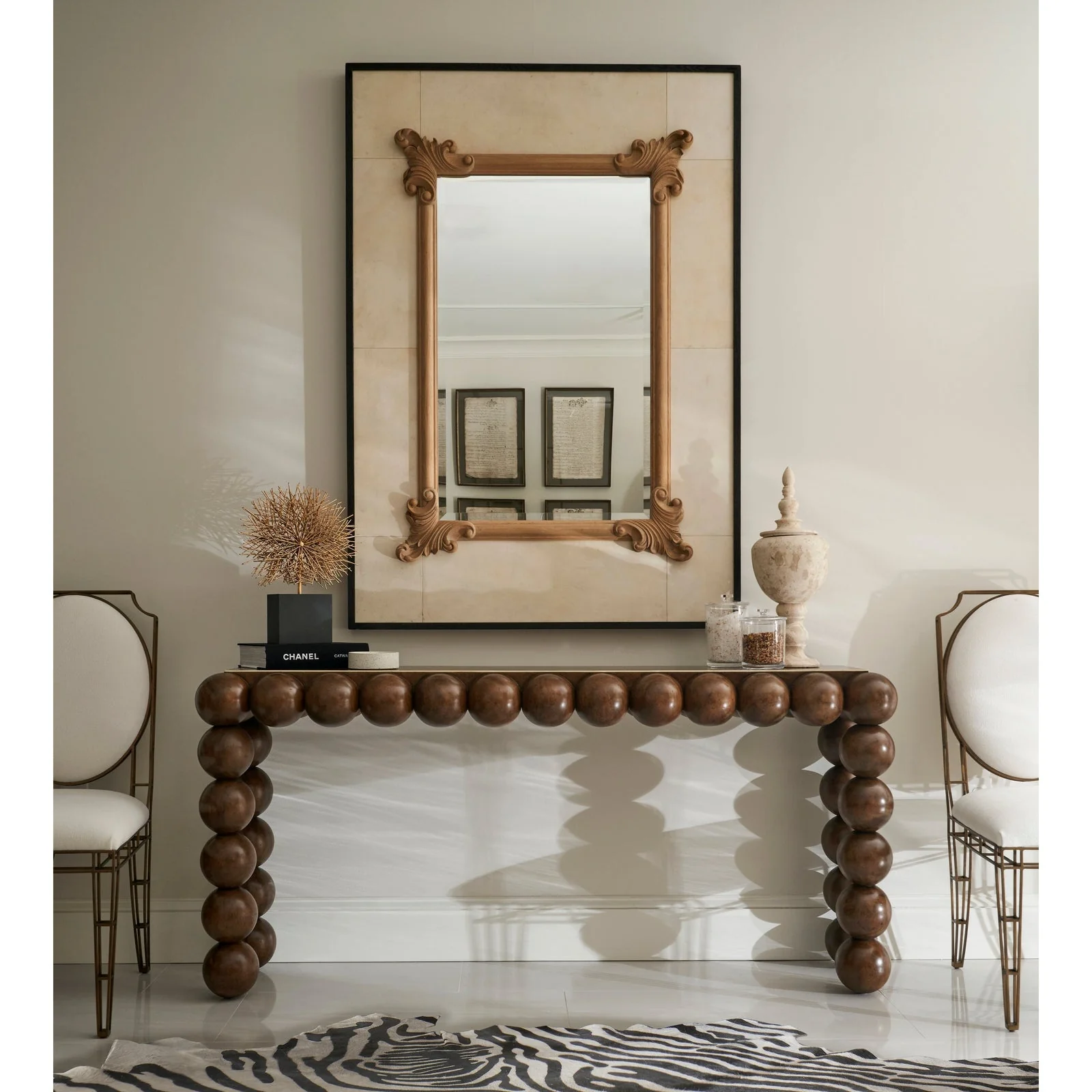 Jonathan Charles Orb Console Table - Image 2
