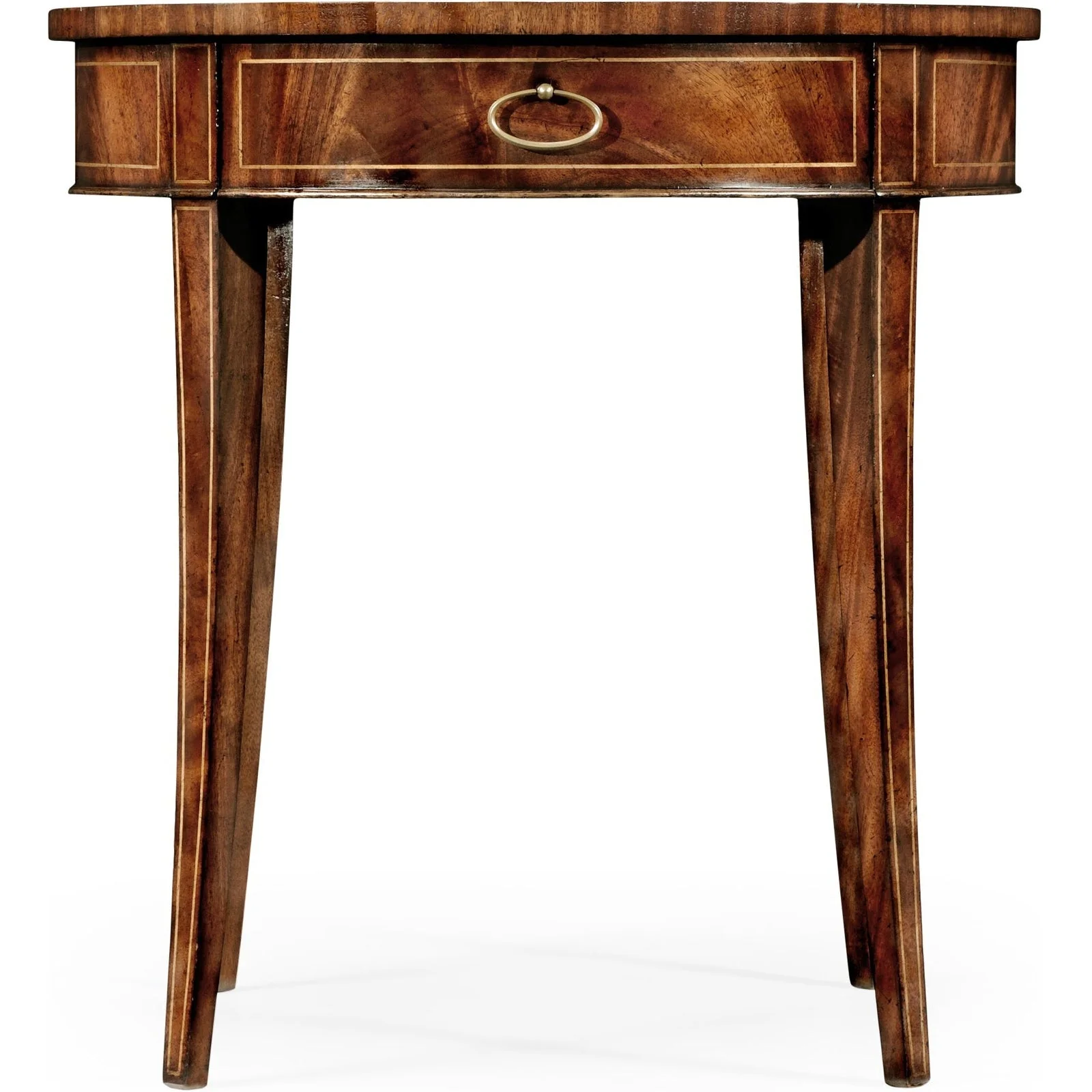 Jonathan Charles Round Mahogany Side Table Fine Stringing (494003-LAM) - Image 2