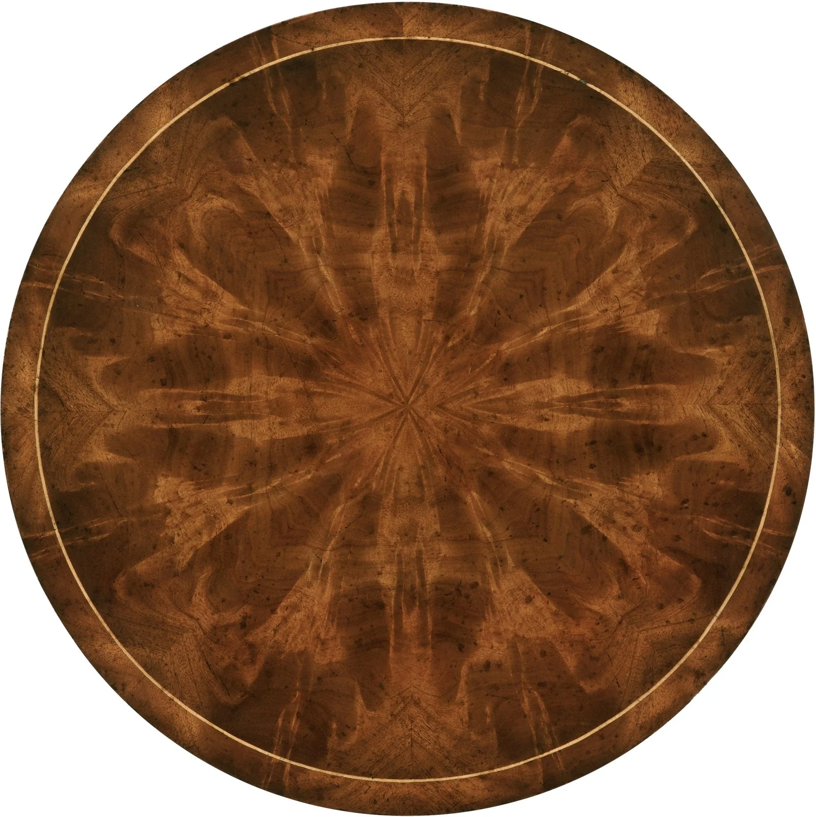 Jonathan Charles Round Mahogany Side Table Fine Stringing (494003-LAM) - Image 3