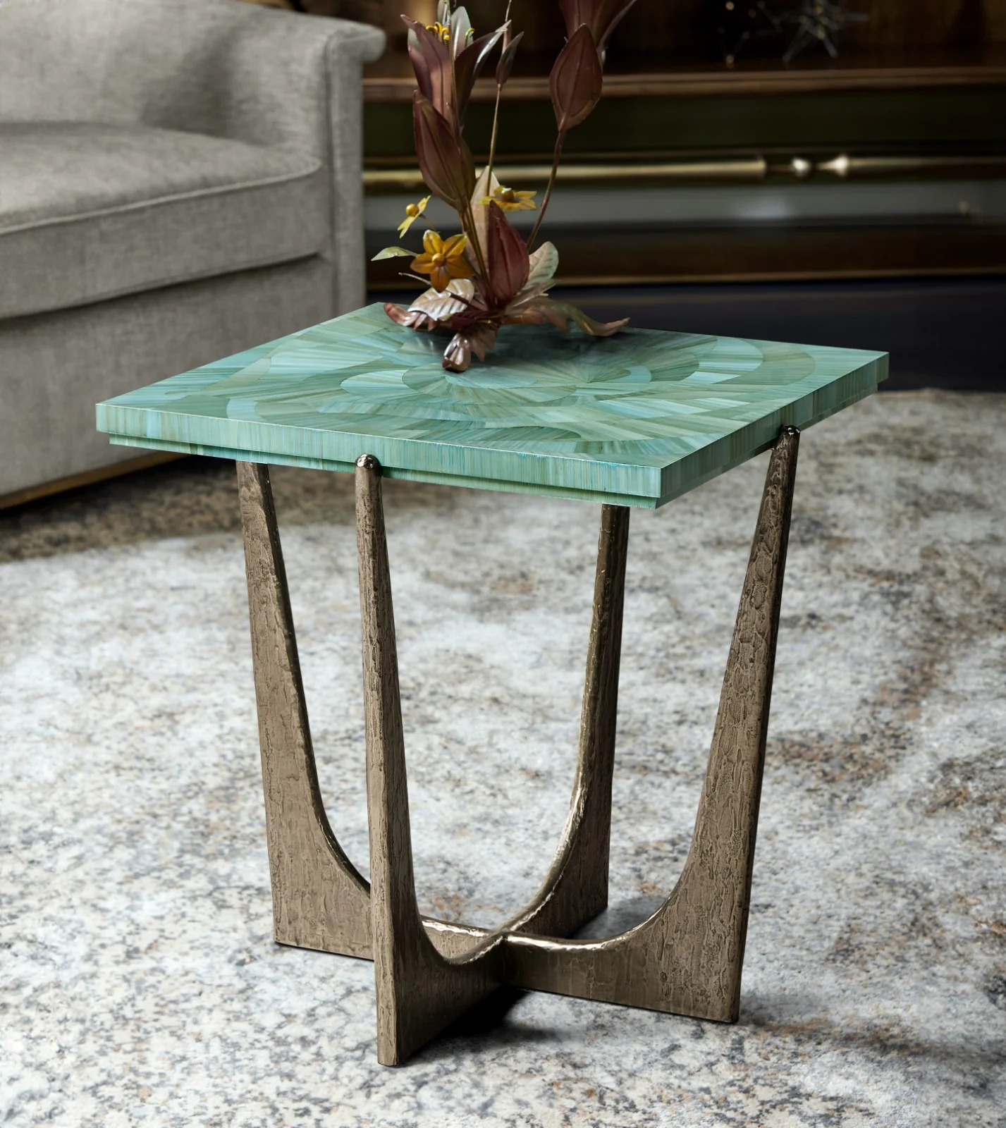 Jonathan Charles Seaglass End Table - Image 5